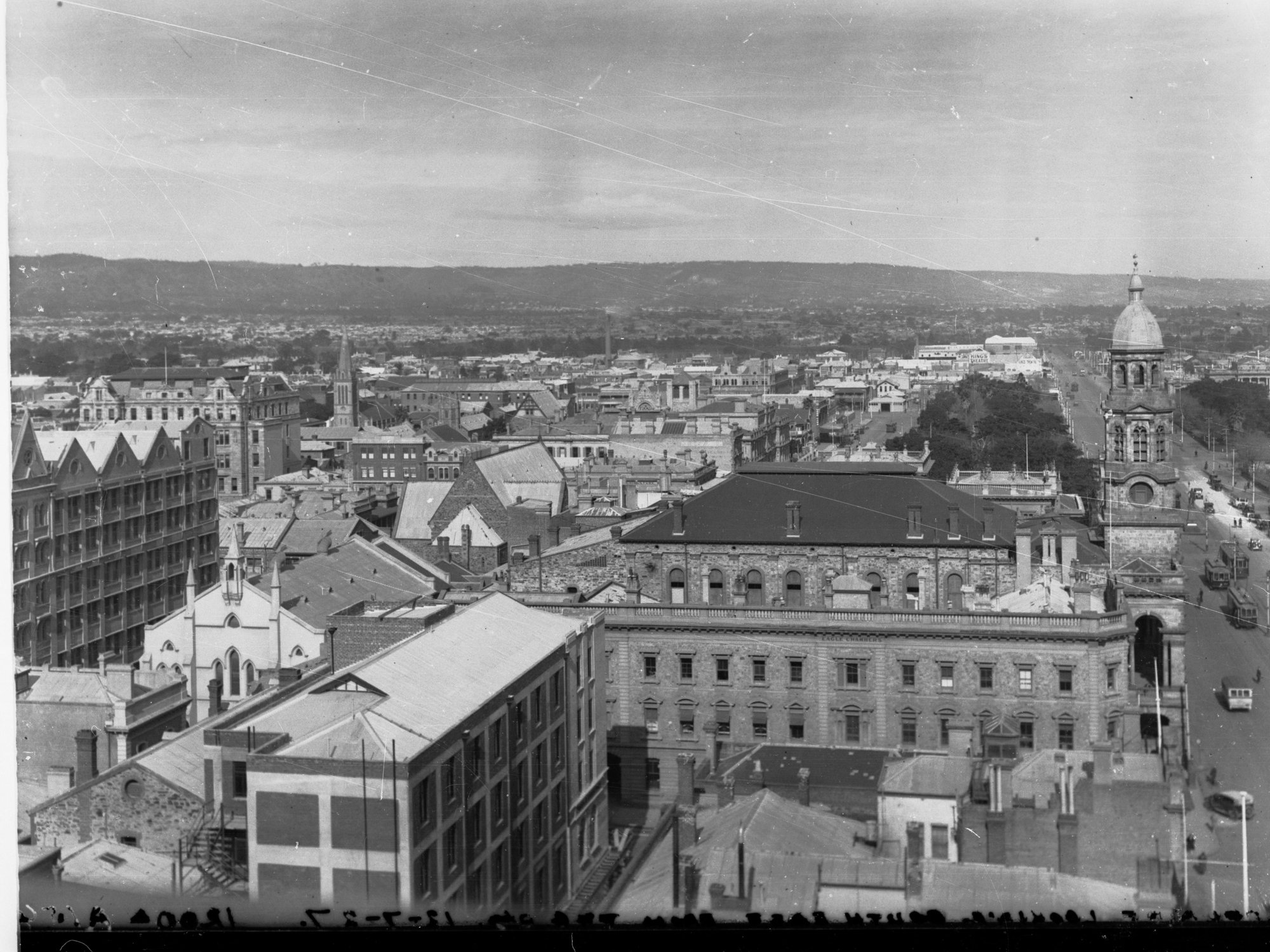 View of  Adelaide Looking South East Showing Town Hall