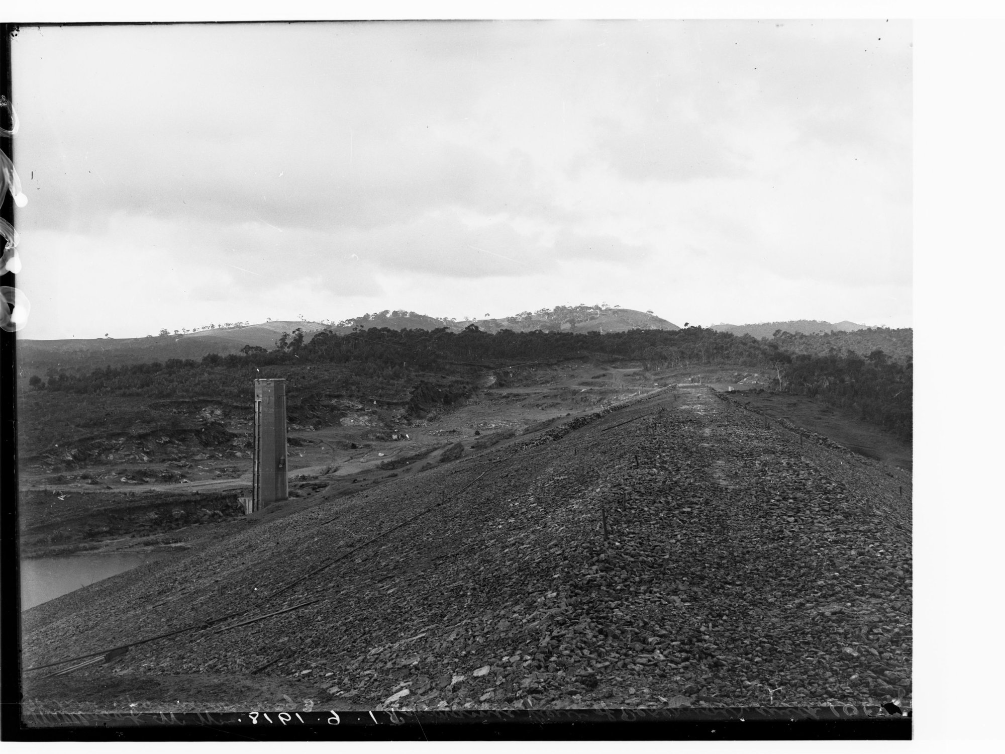 Panoramic view of Millbrook Reservoir with 10 feet of water