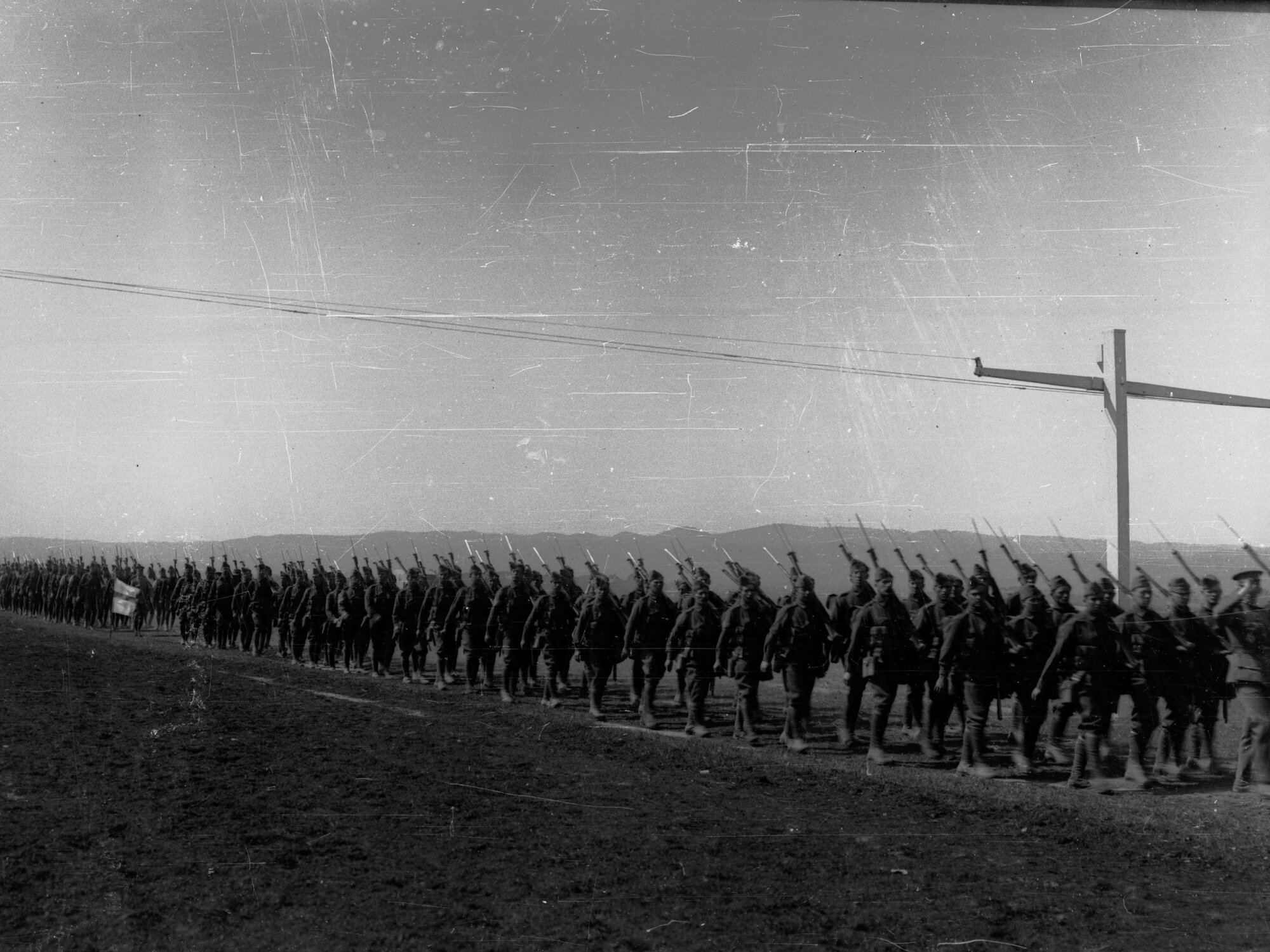 South Australian troops marching at Morphettville