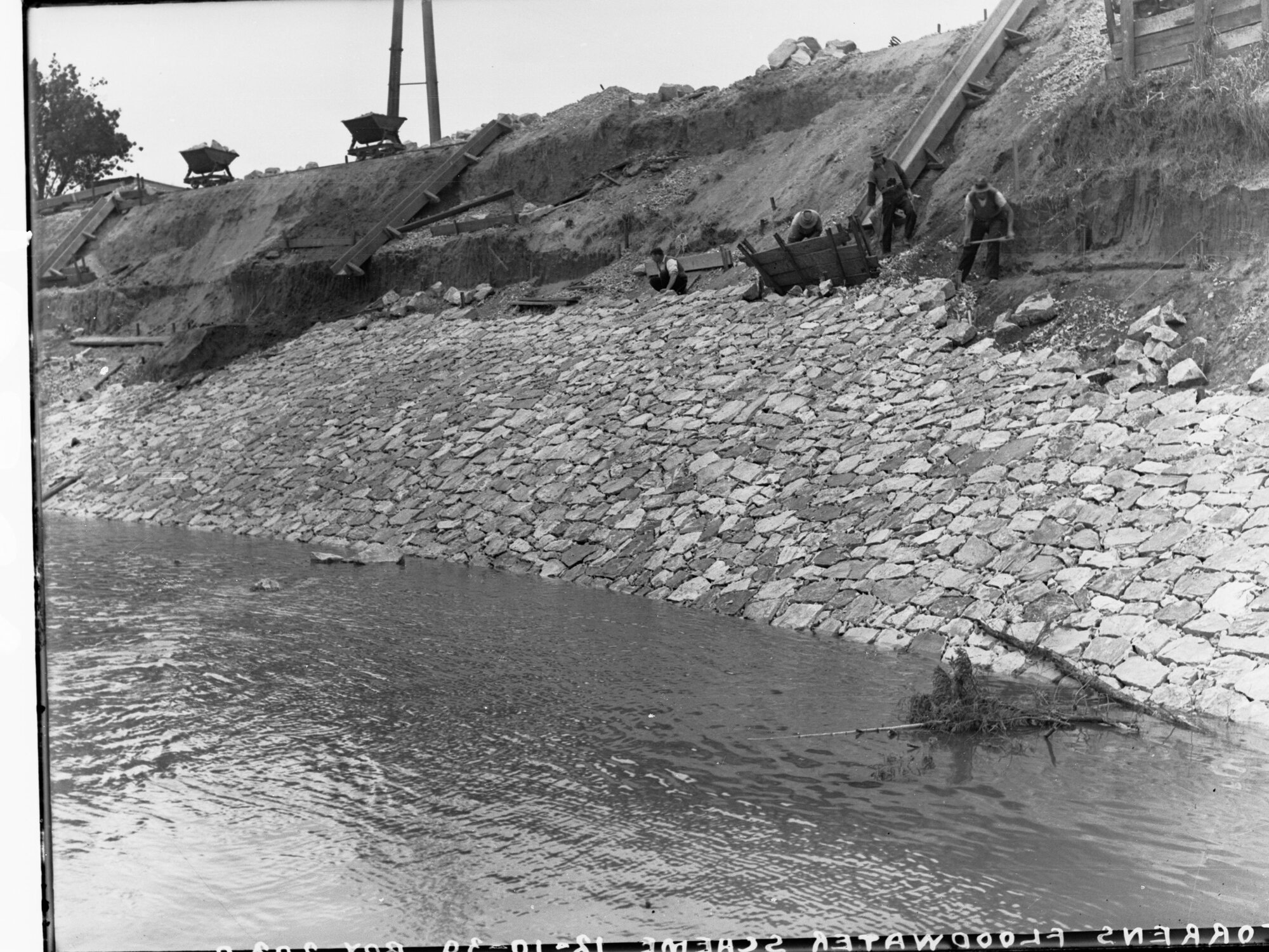Torrens Floodwater Scheme Showing Men Working