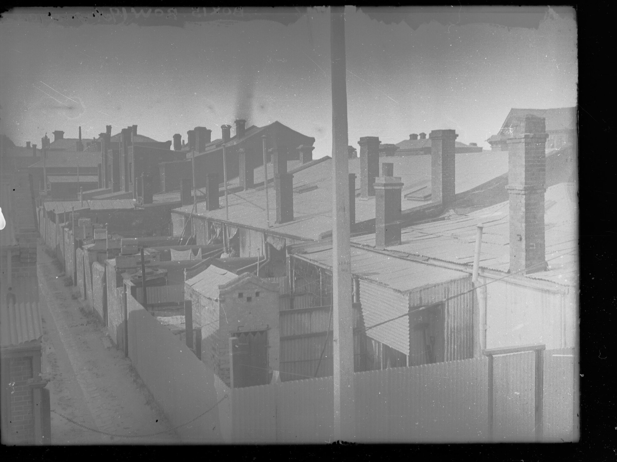 View of houses and backyards in Sydney Place,  Adelaide