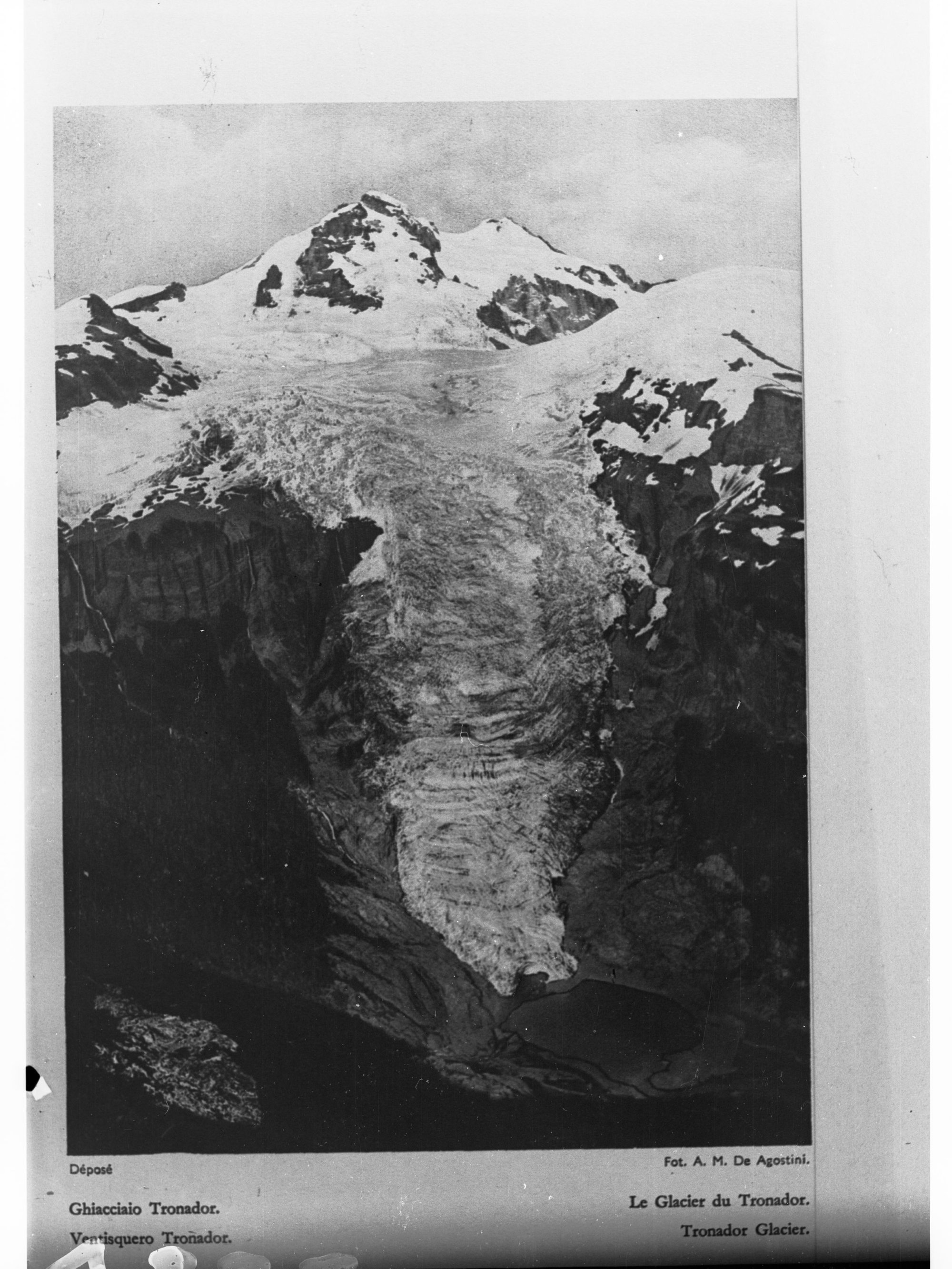 Air View of Tronador Glaciers South America