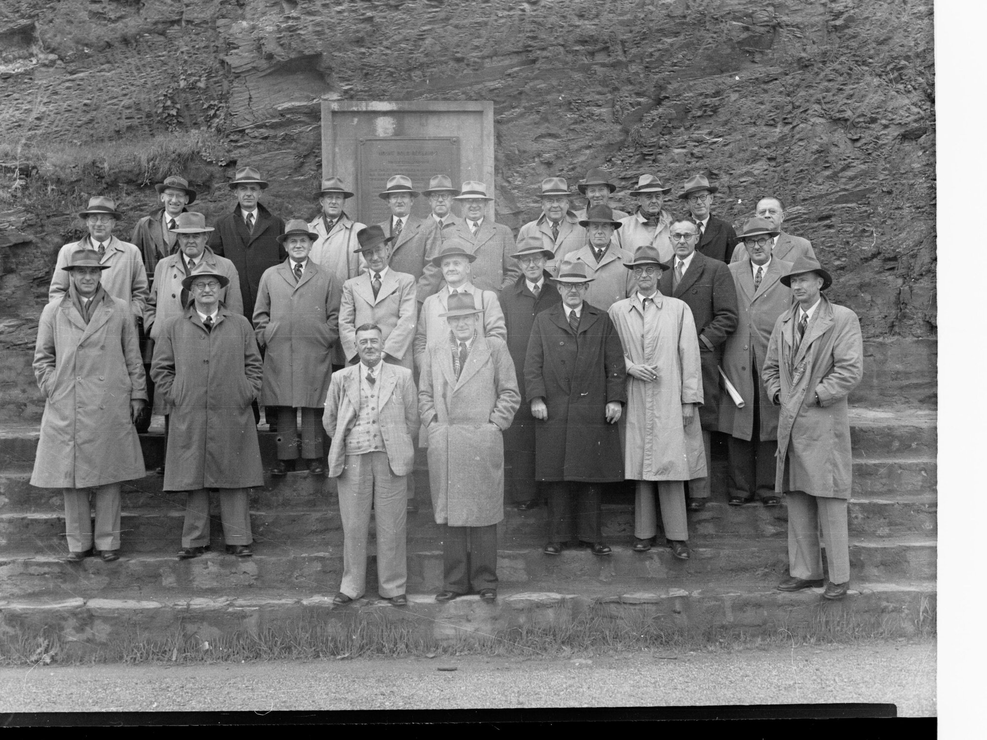 Engineering and water supply officials at Mount Bold Reservoir