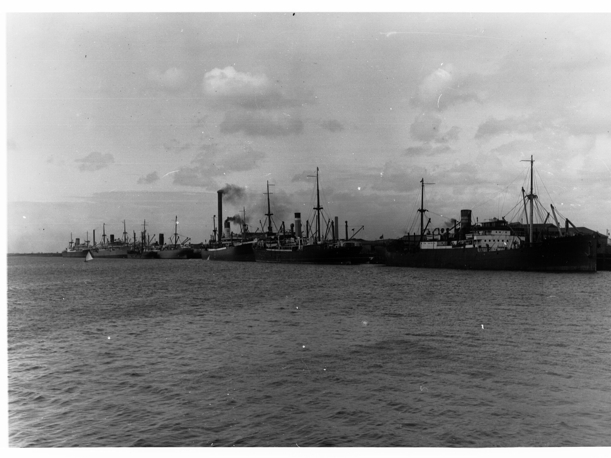 Port Adelaide Wharf Showing Ships Berthed