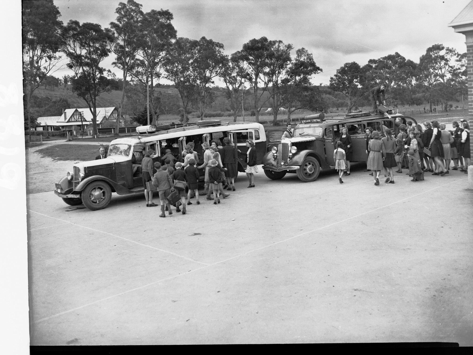 Children Boarding Buses at Oakbank Area School