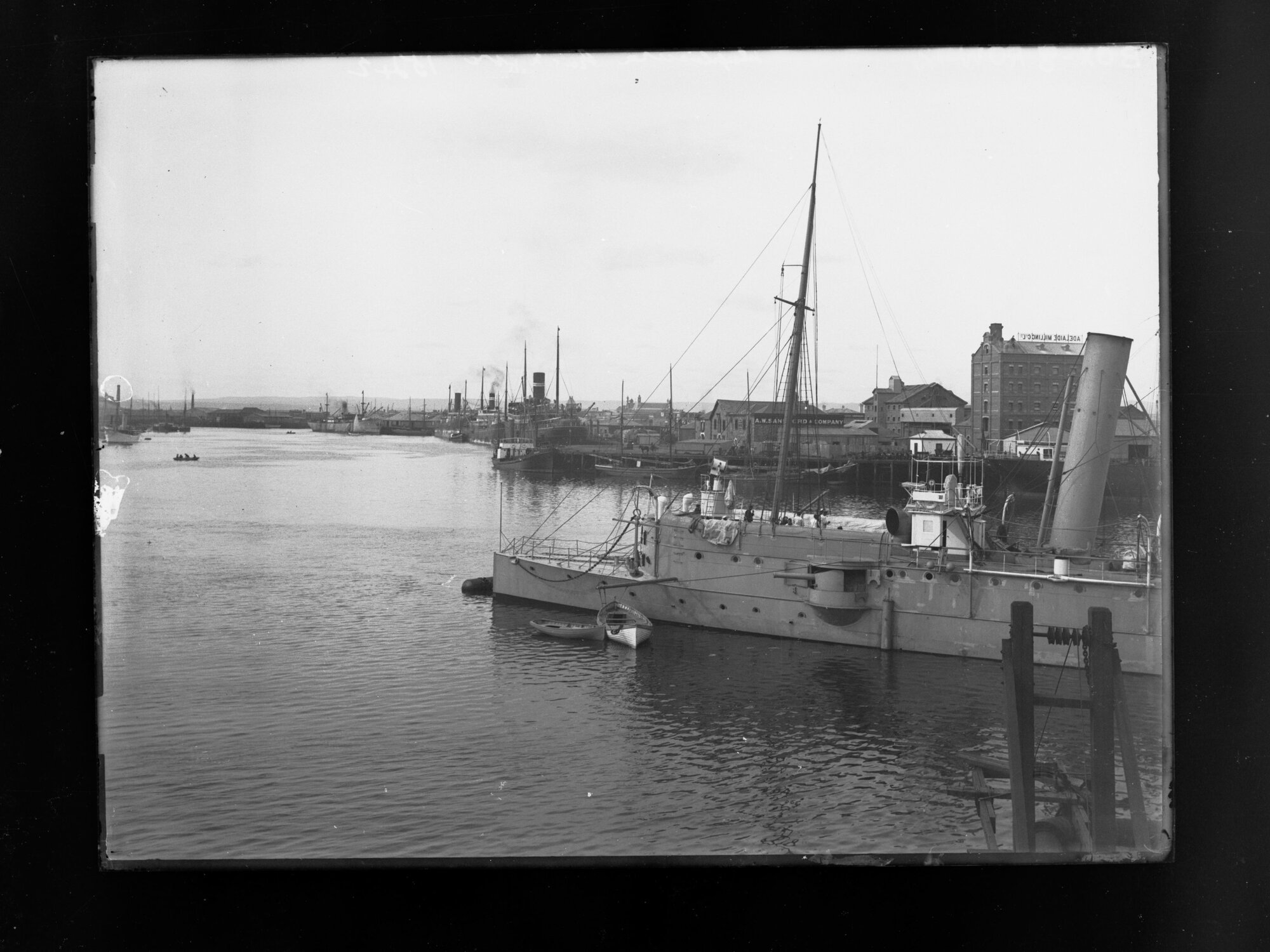 Port River with HMCS "Protector" in foreground