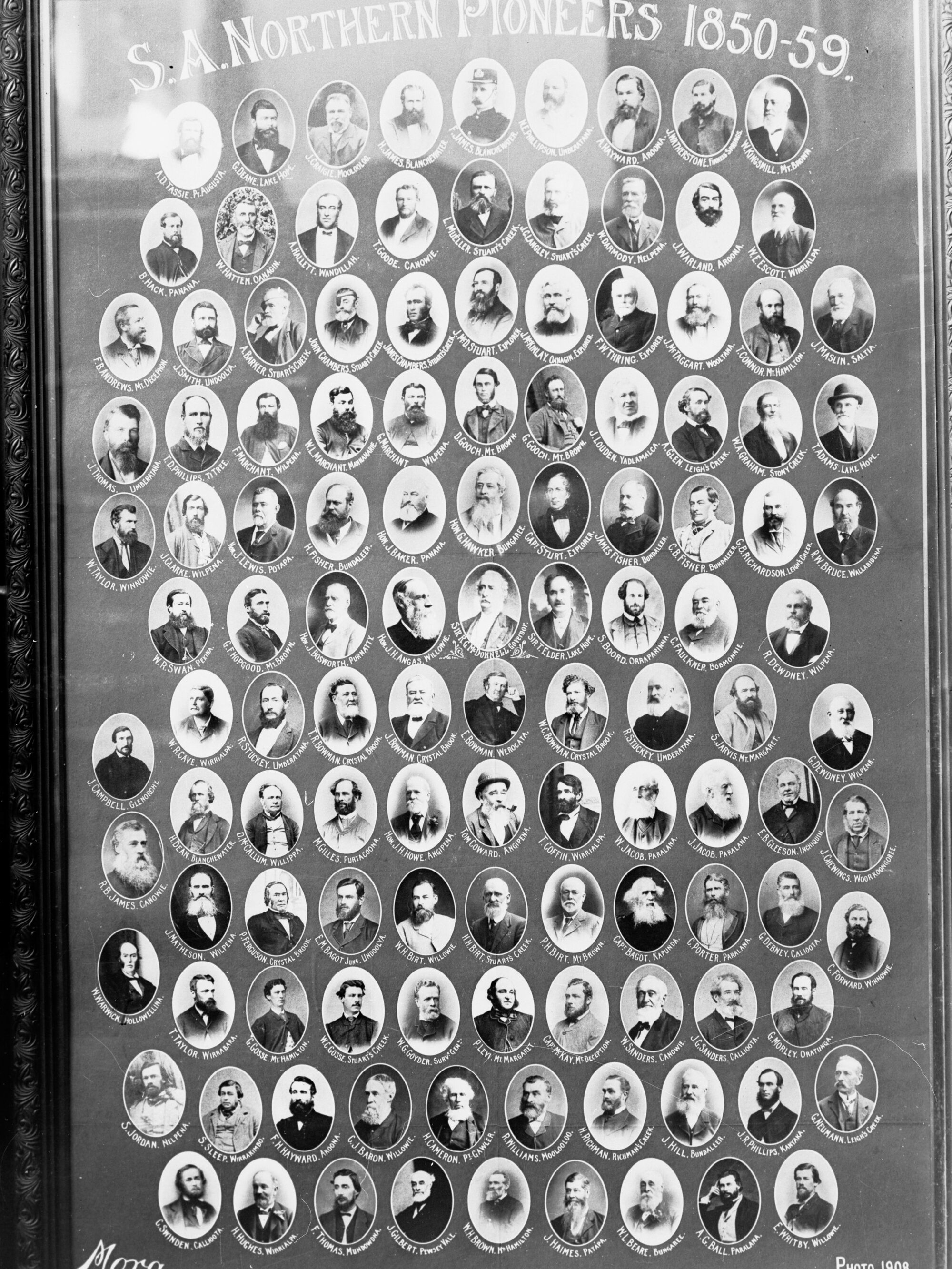 Composite Photograph of South Australian Northern Pioneers 1850 to 1859