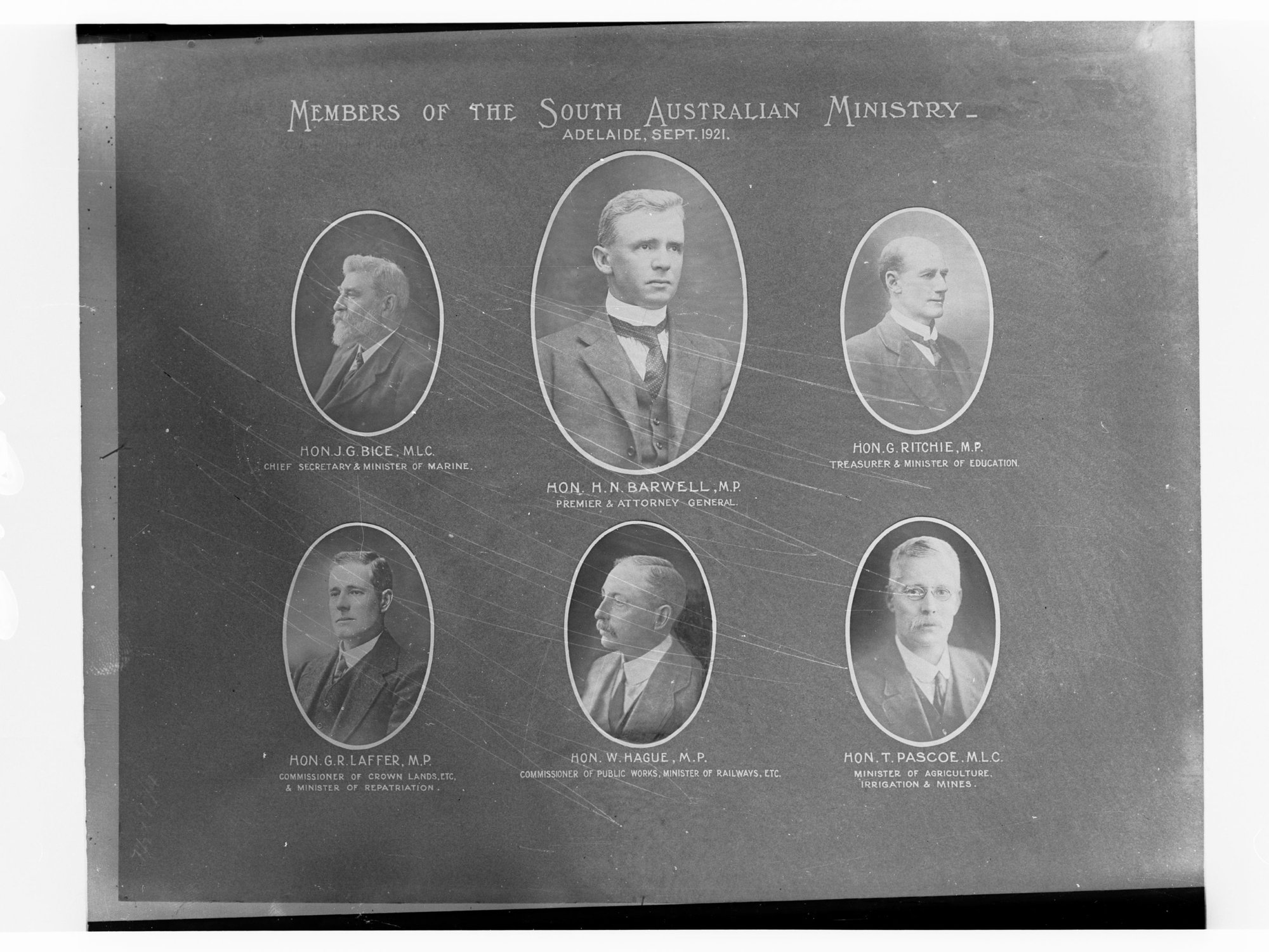 Portraits of members of the Barwell Ministry