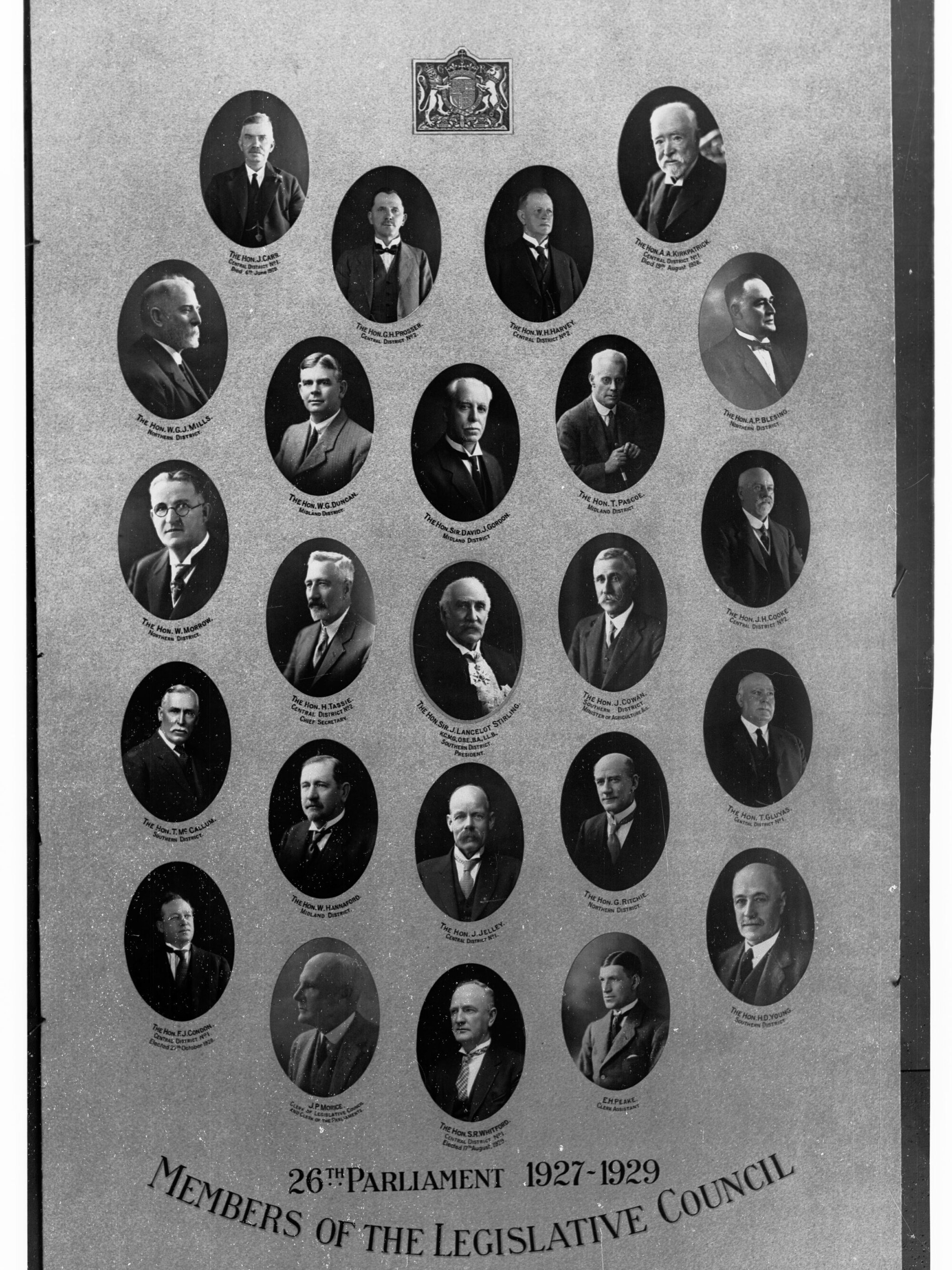 Members of the Legislative Council Twenty Sixth Parliament 1927-1929