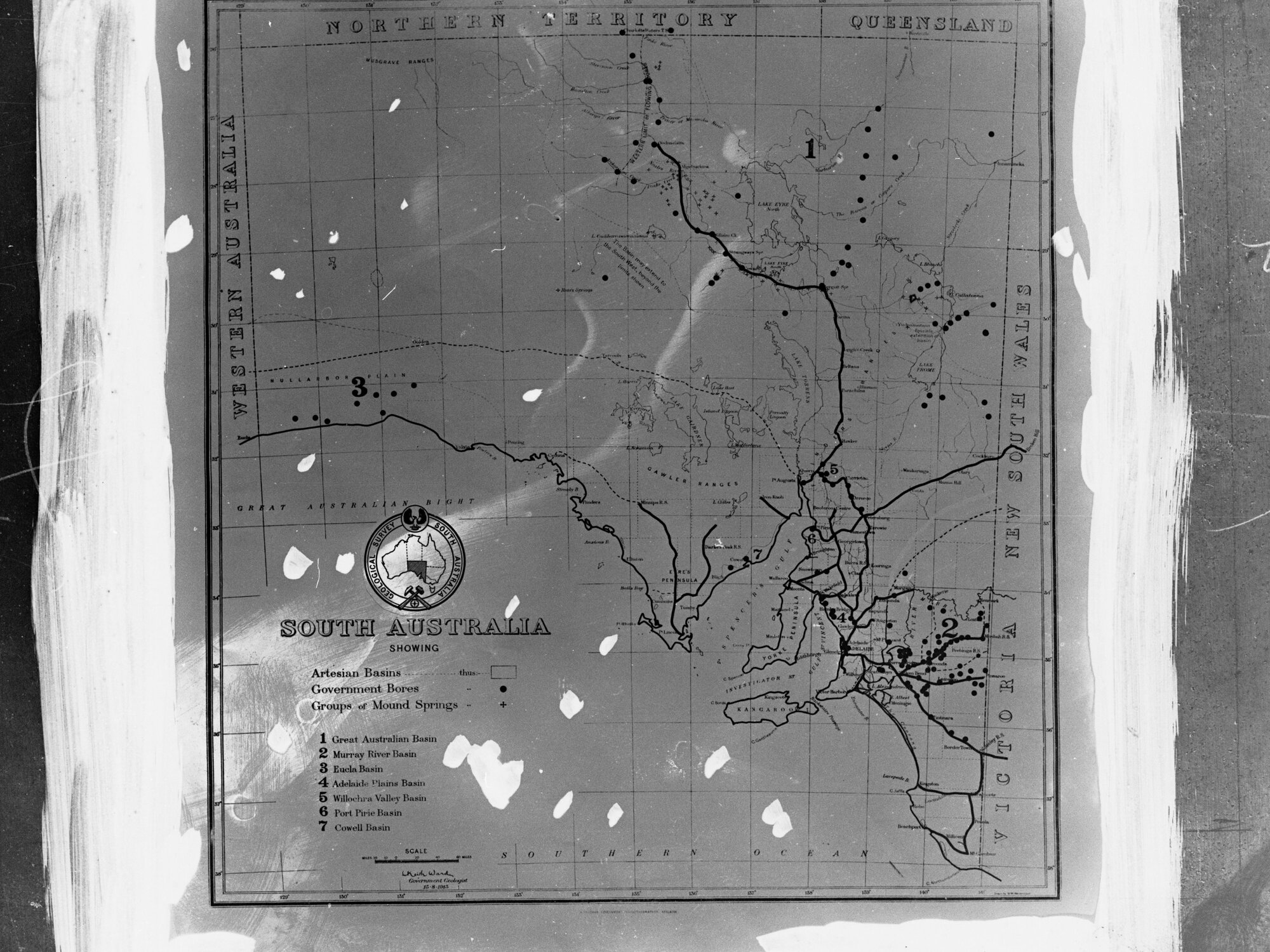Geological survey map of South Australia