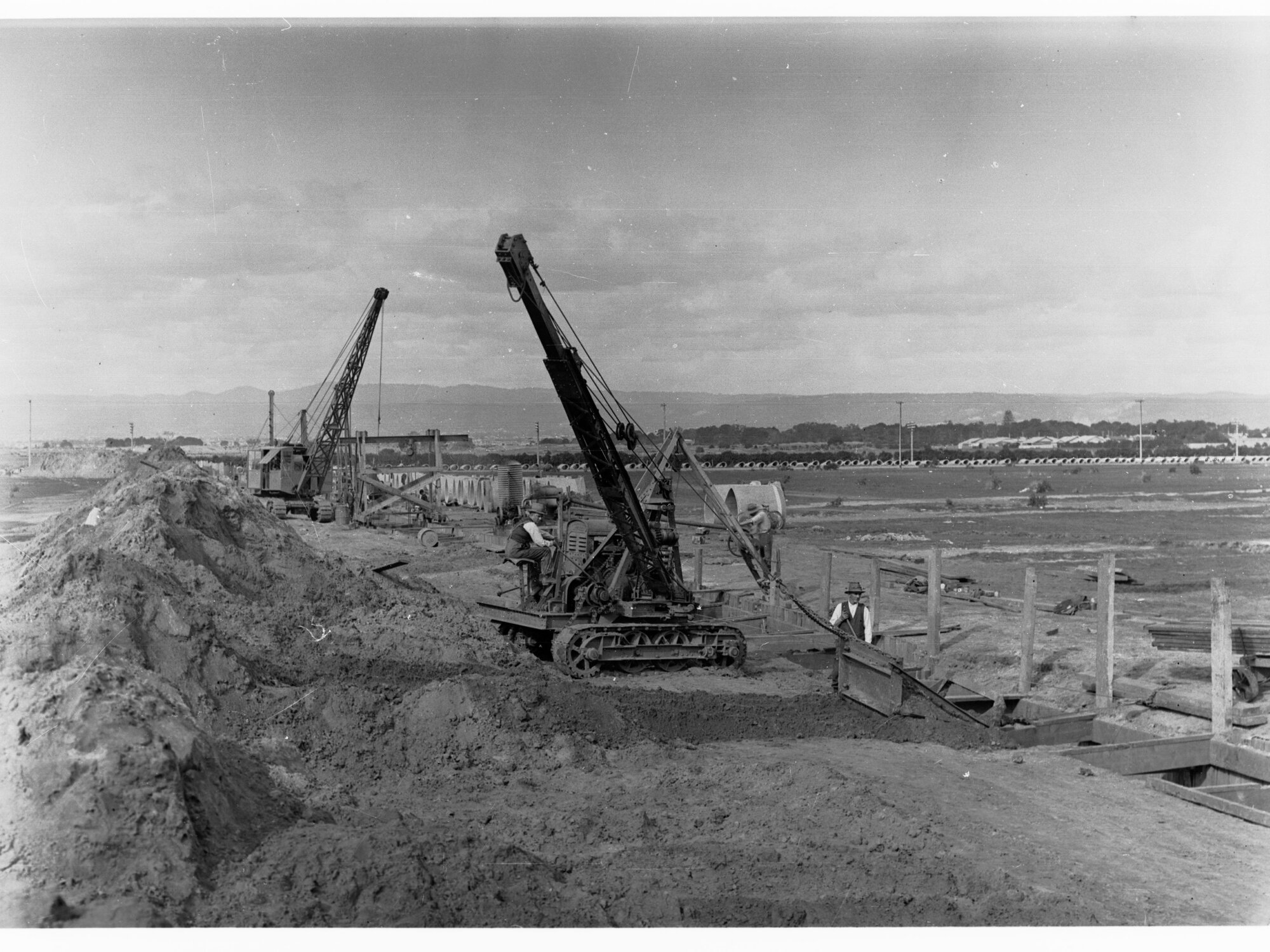 Glenelg Sewerage System showing men working