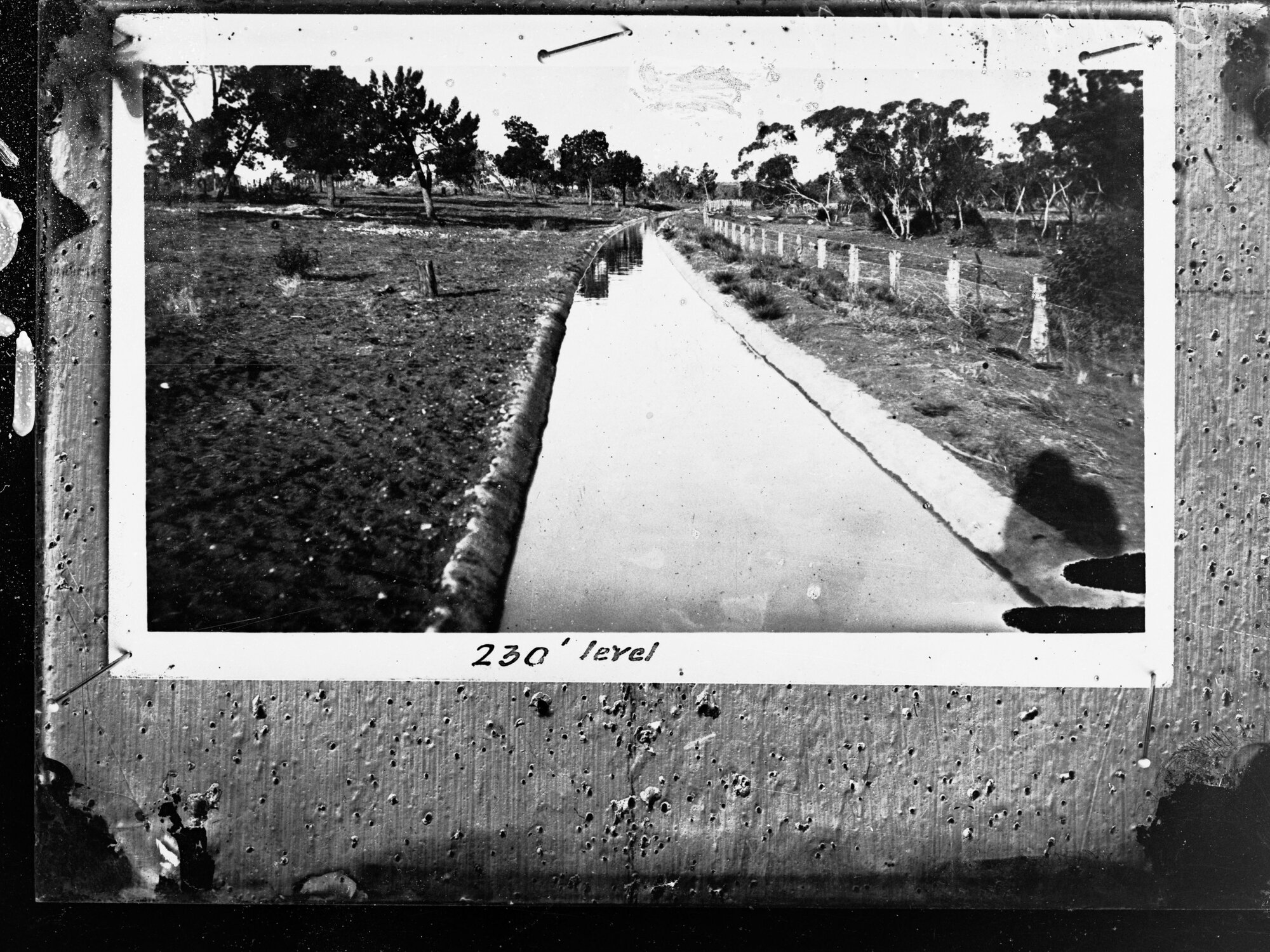Berri Irrigation area - main concrete channel in typical irrigation country - yet to be cleared