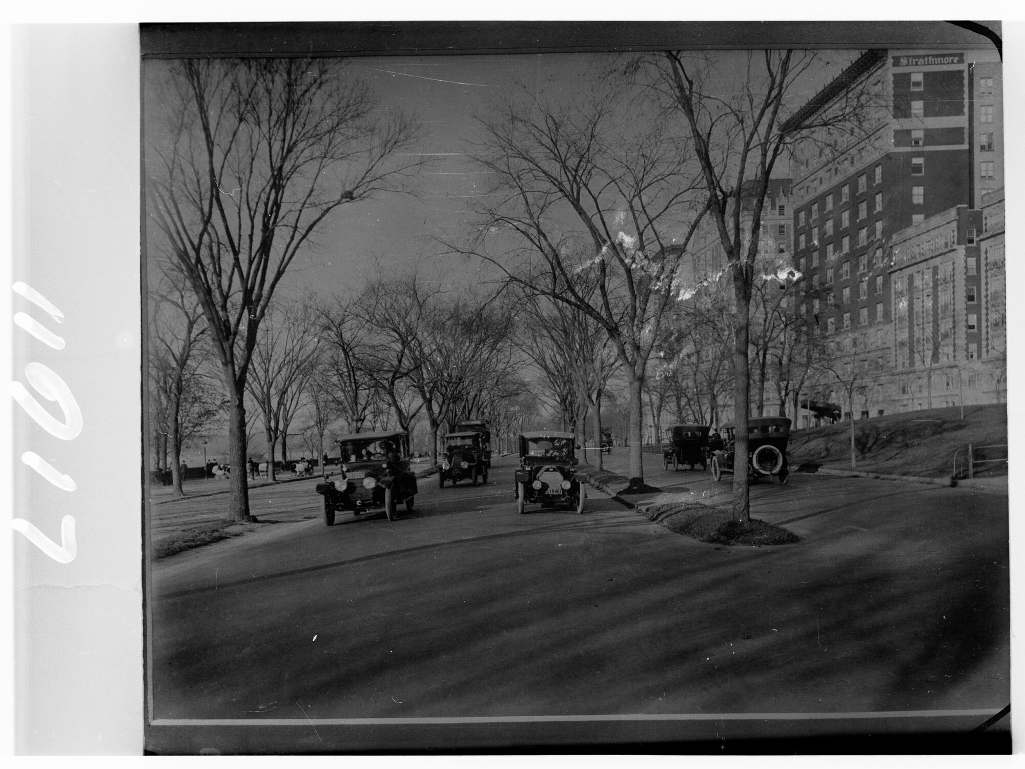 Street in America showing automobiles