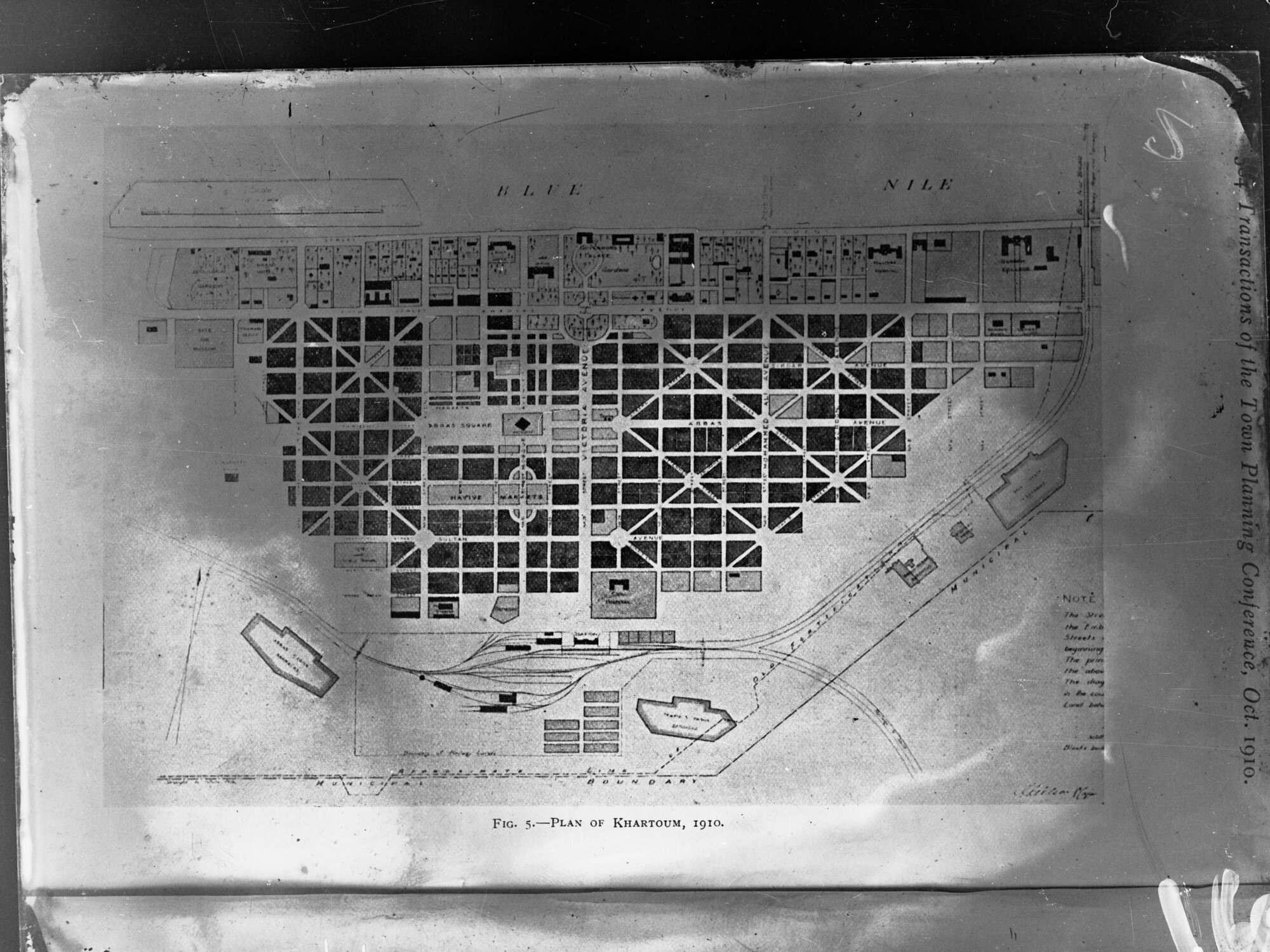 Plan of Khartoum, 1910   (Town Planner's photograph)