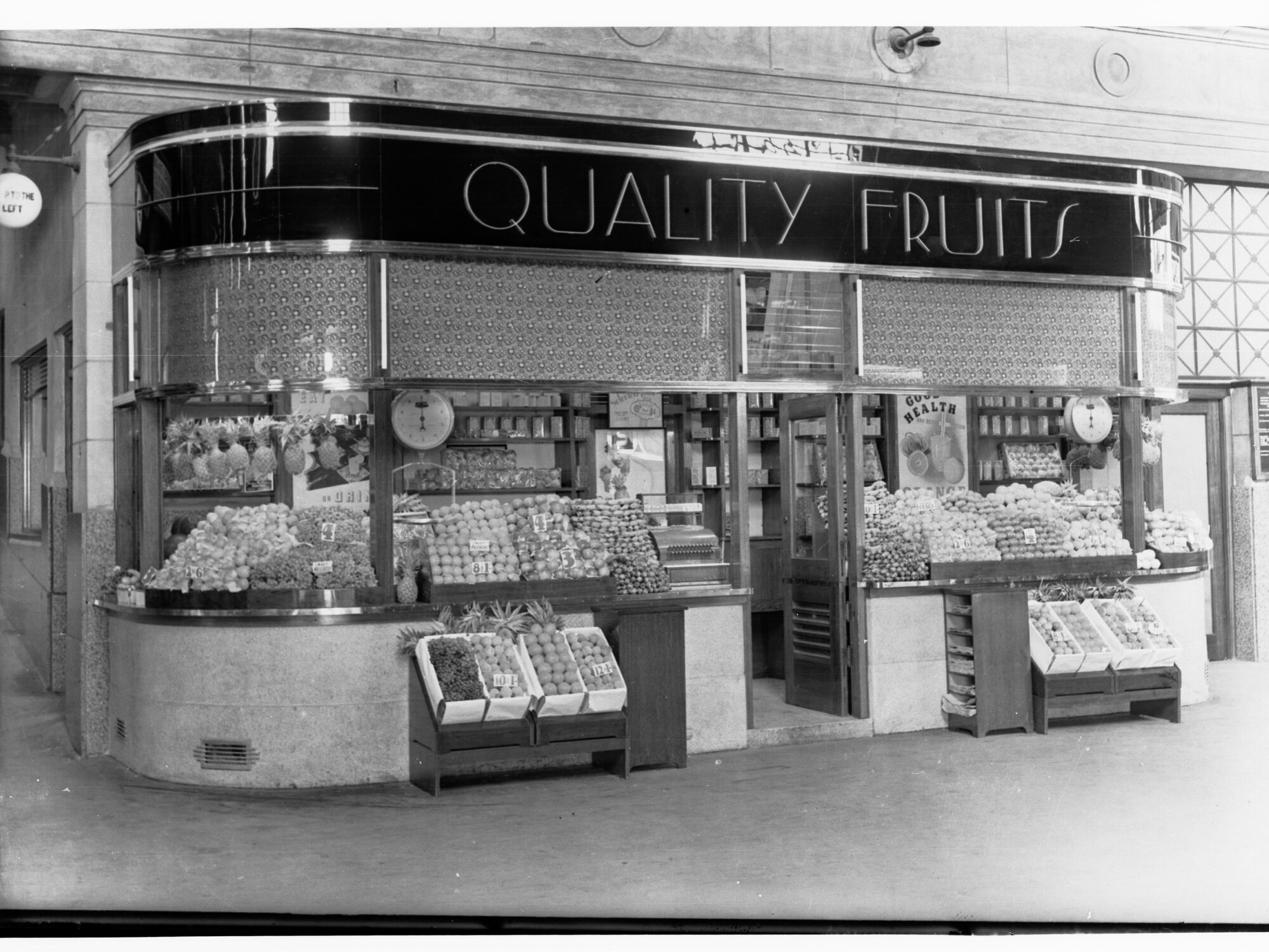 Fruit stand in the Adelaide Railway Station