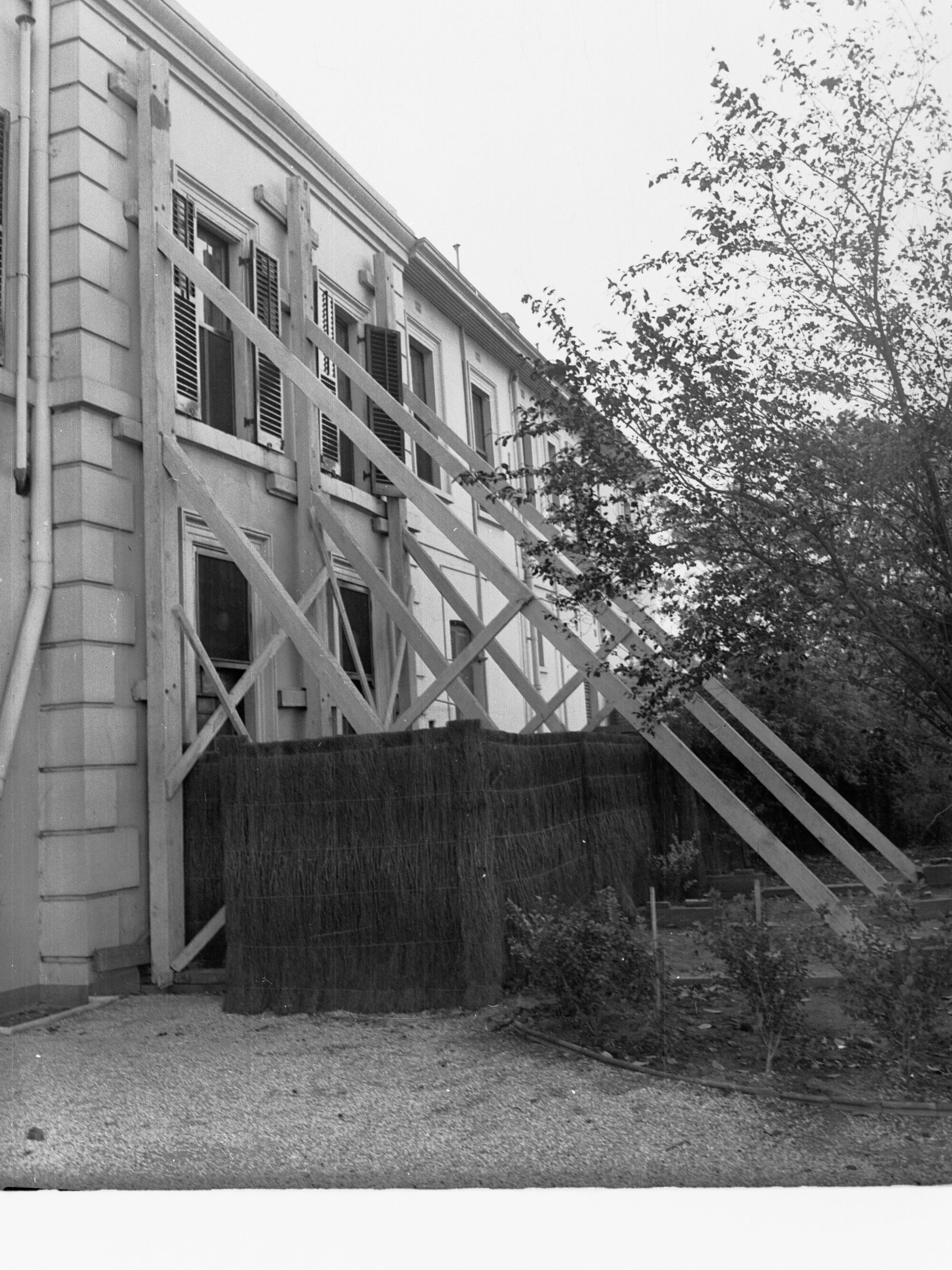 Outside of Government House During Renovation