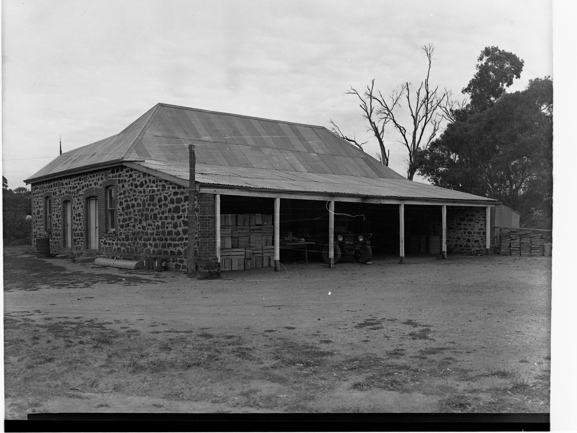 Engineering and Water Supply House at Williamstown - Automobile in Shed