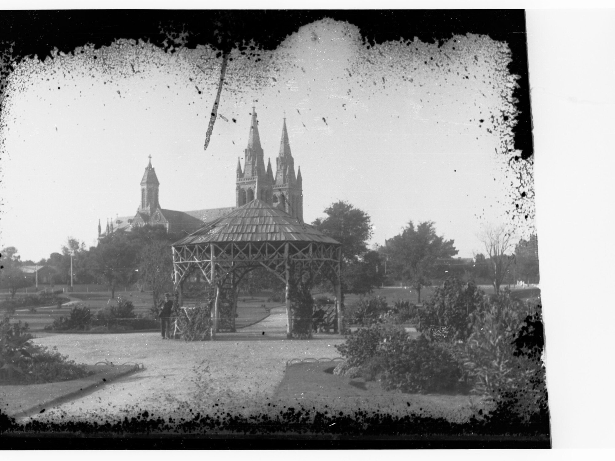 Rotunda in Park showing St. Peters Cathedral in background