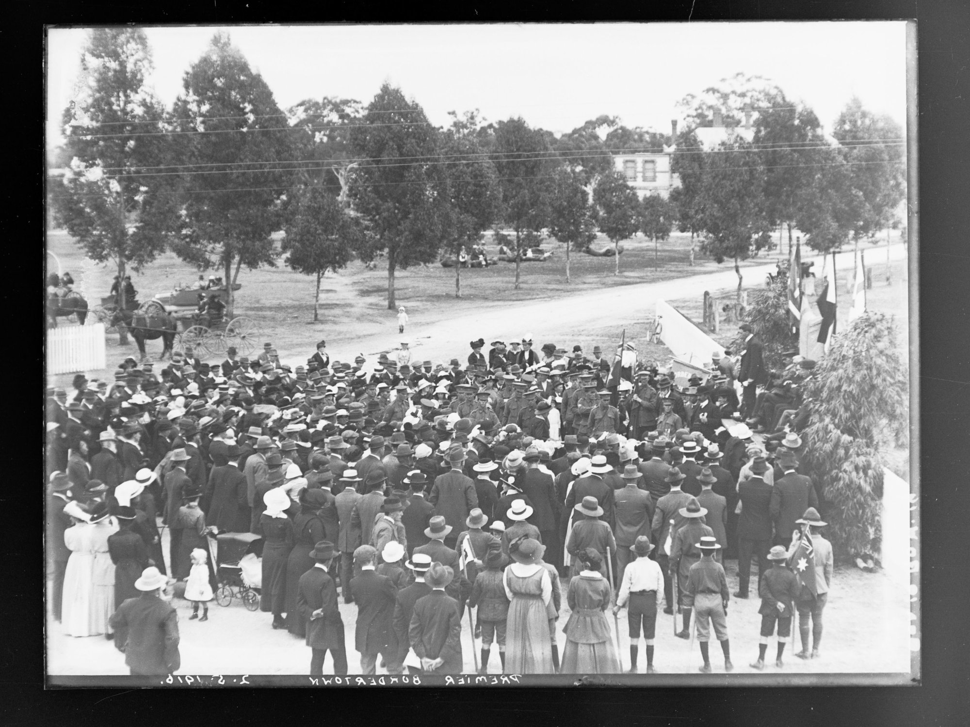 Premier Vaughan  addressing the crowd, 1916