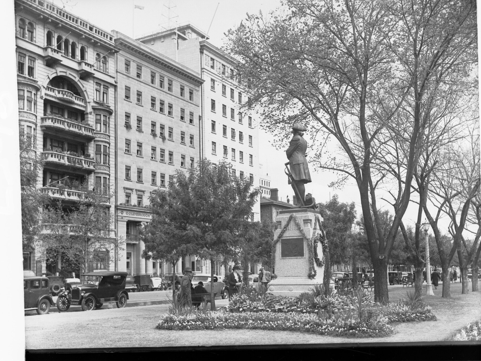 North Terrace Showing Captain Flinders Statue