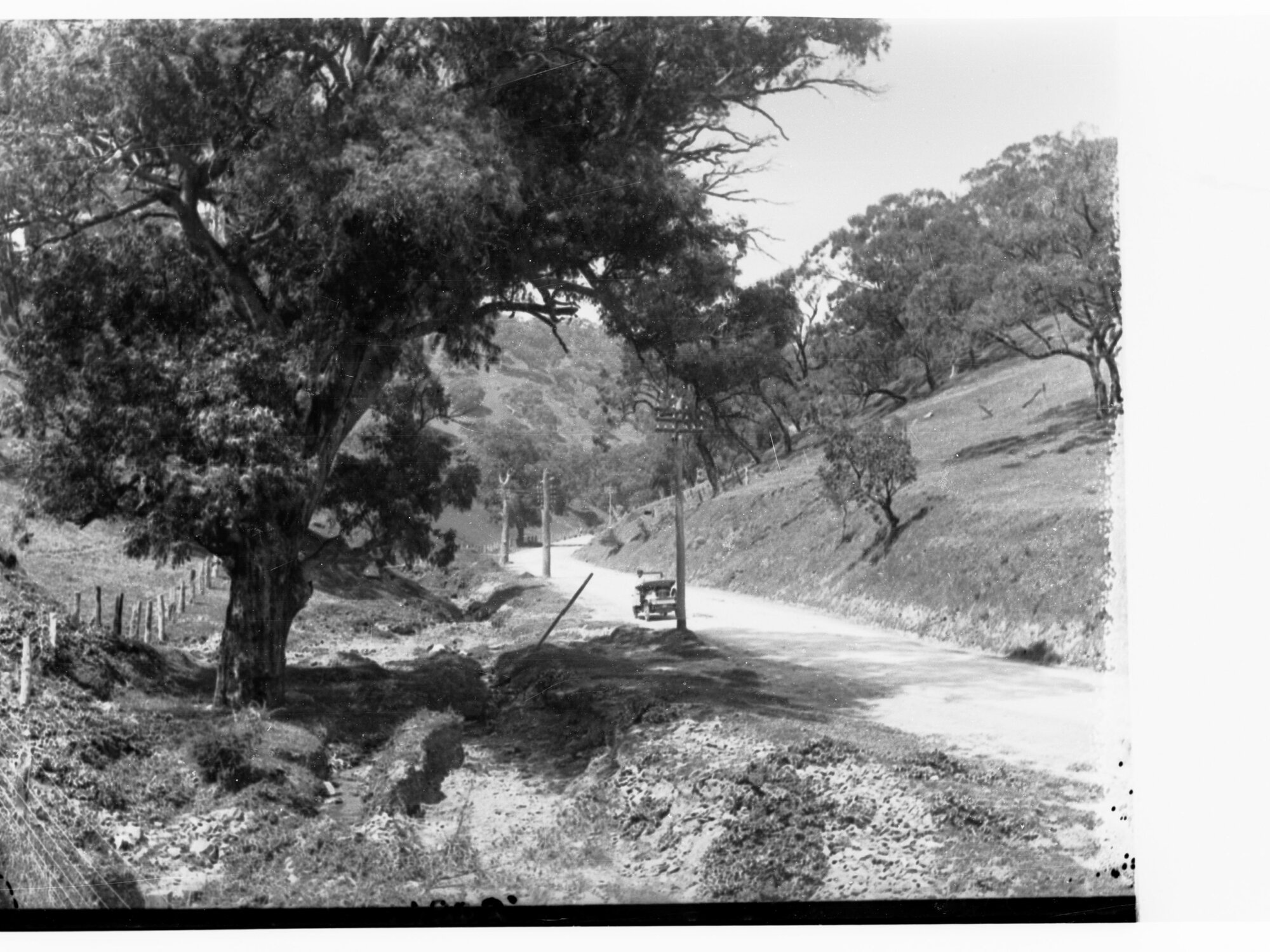 Mount Barker Road near Glen Osmond showing an automobile