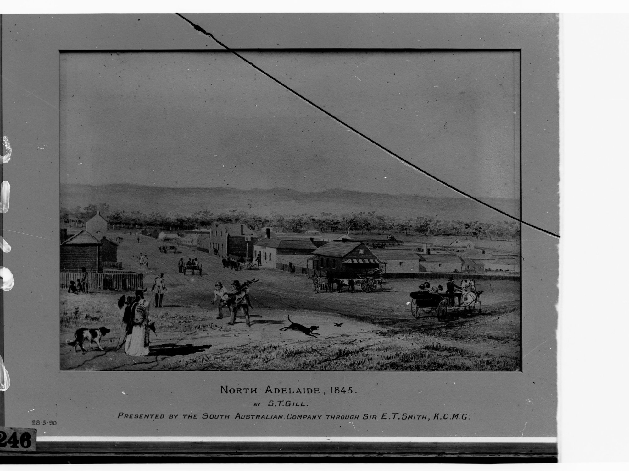 North Adelaide, 1845 - Sketch by S T Gill - Presented by the South Australian Company through Sir E T Smith, KCMG