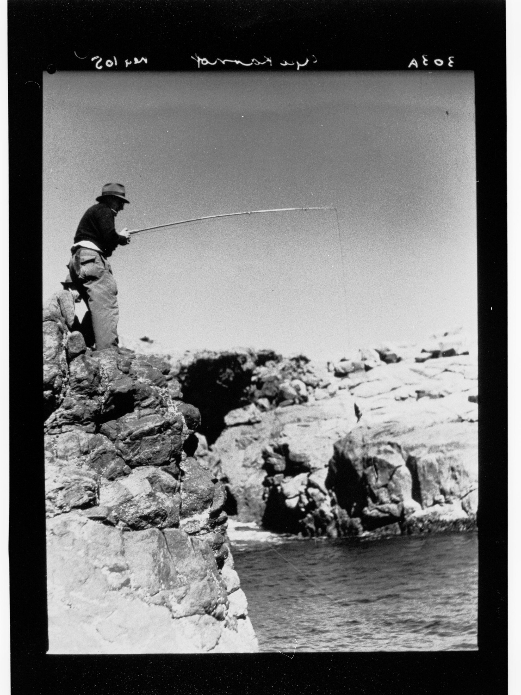 Man fishing at Cape Carnot