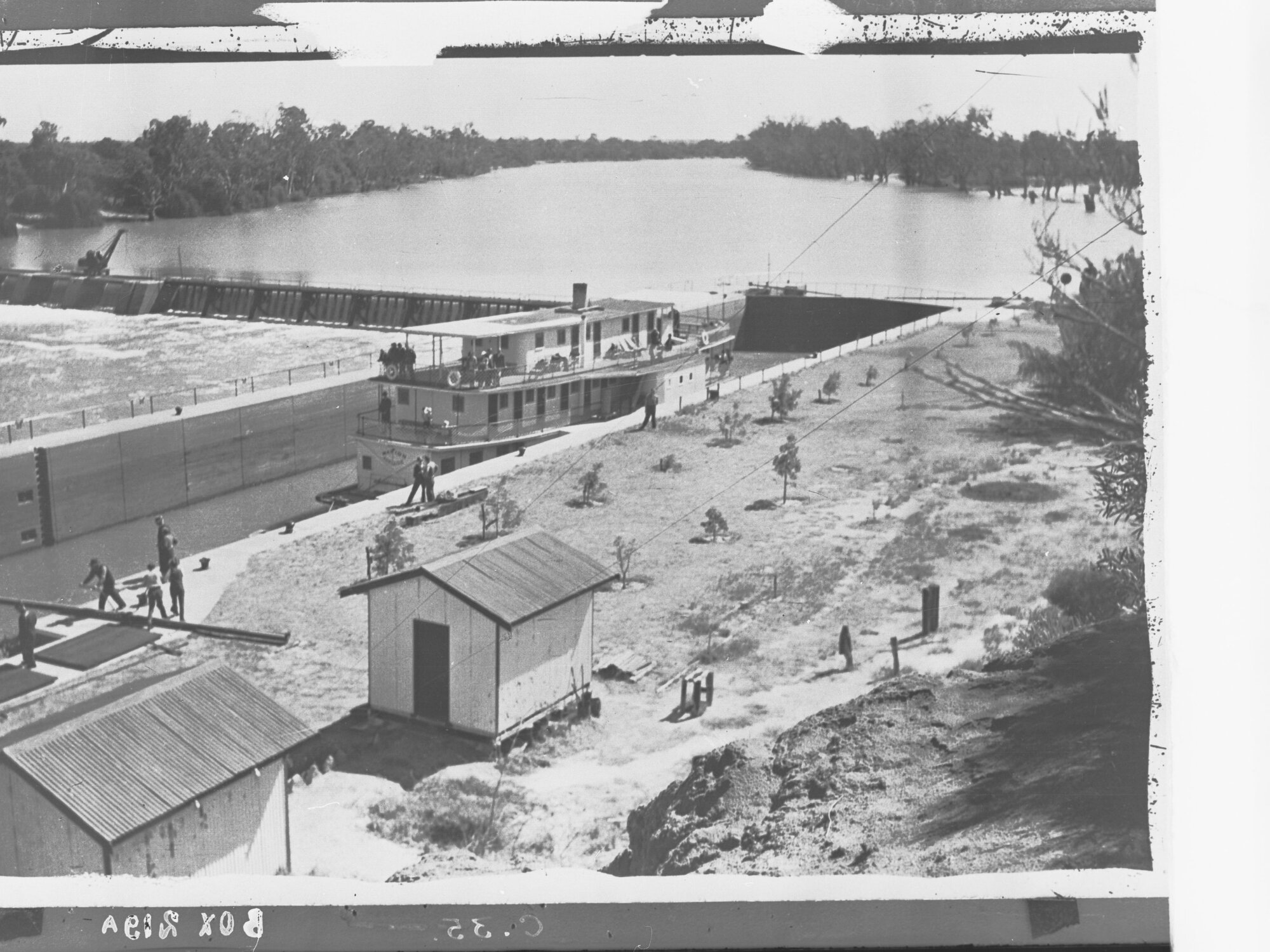 Paddlesteamer in a Lock - Murray River - The Marion