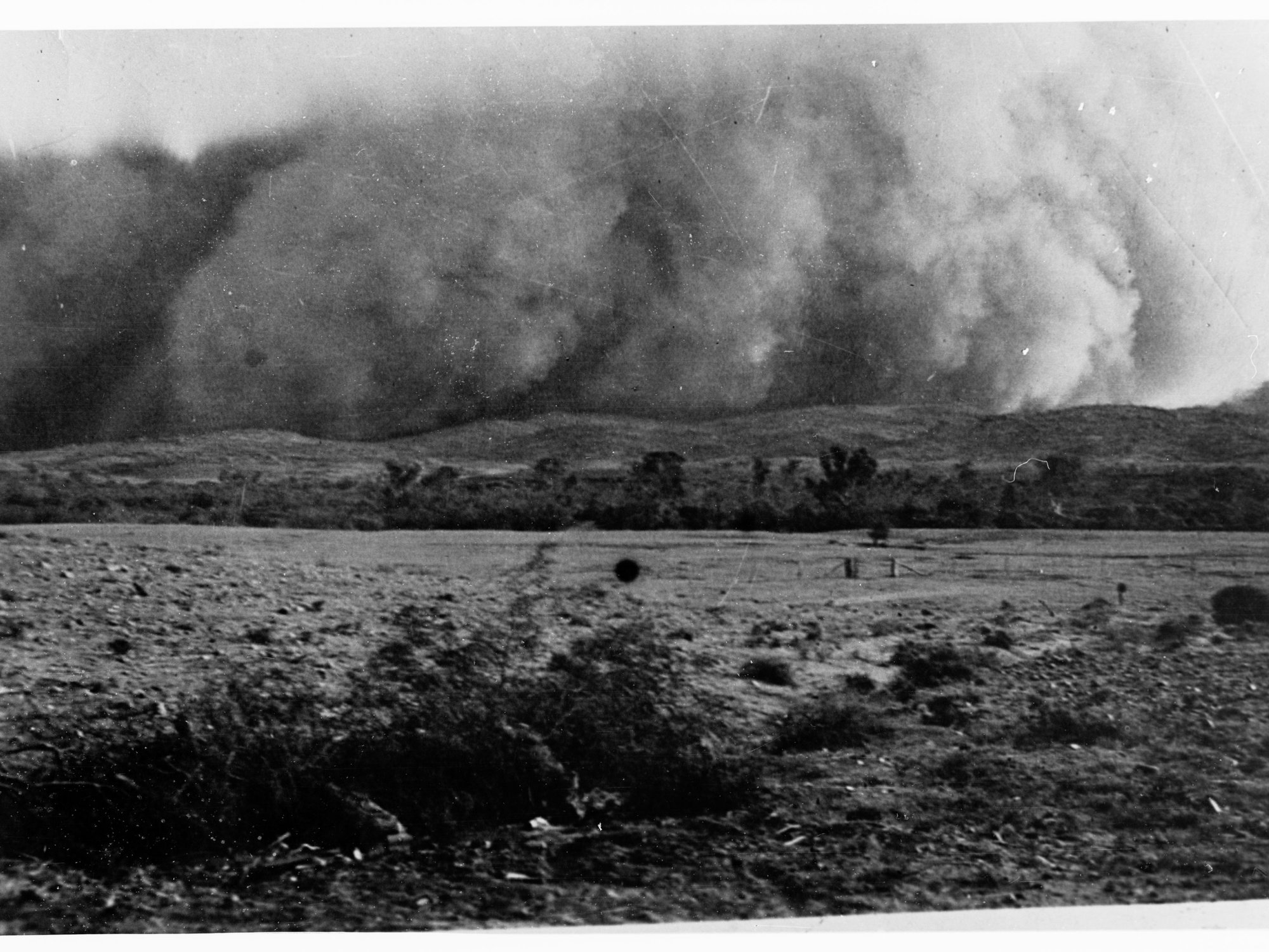 Dust storm in the hills