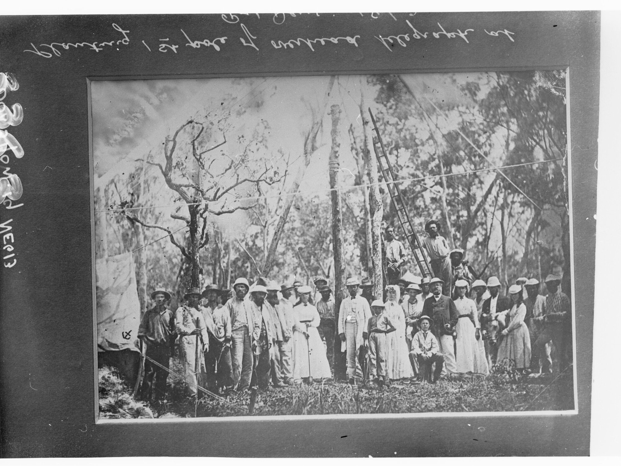 Planting the first telegraph pole, September 15, 1870  at Port Darwin