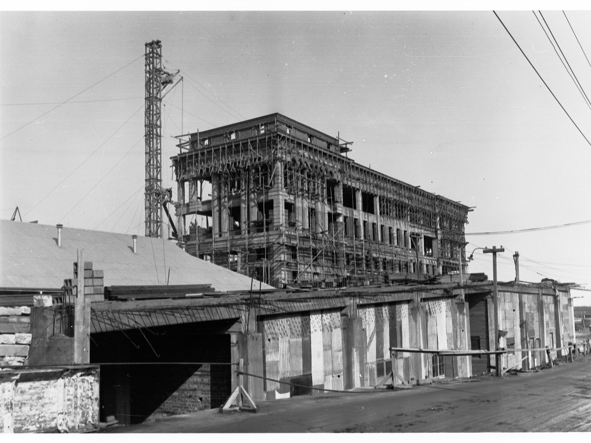 Adelaide Railway Station Construction Showing Back of Station