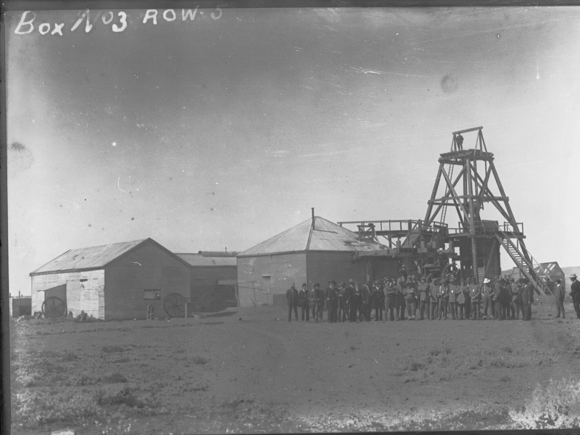 Leigh Creek Coal Mine. Inspection of Leigh Creek coalfield by parliamentary party. c.1910s