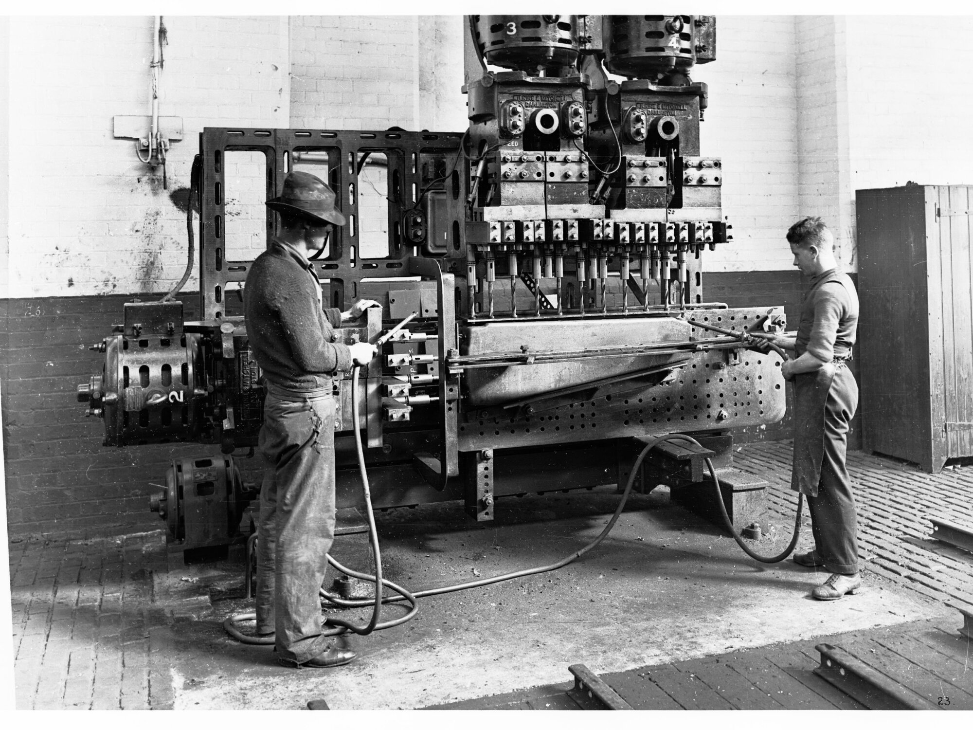 Islington Railway Workshop Men Working on Machine