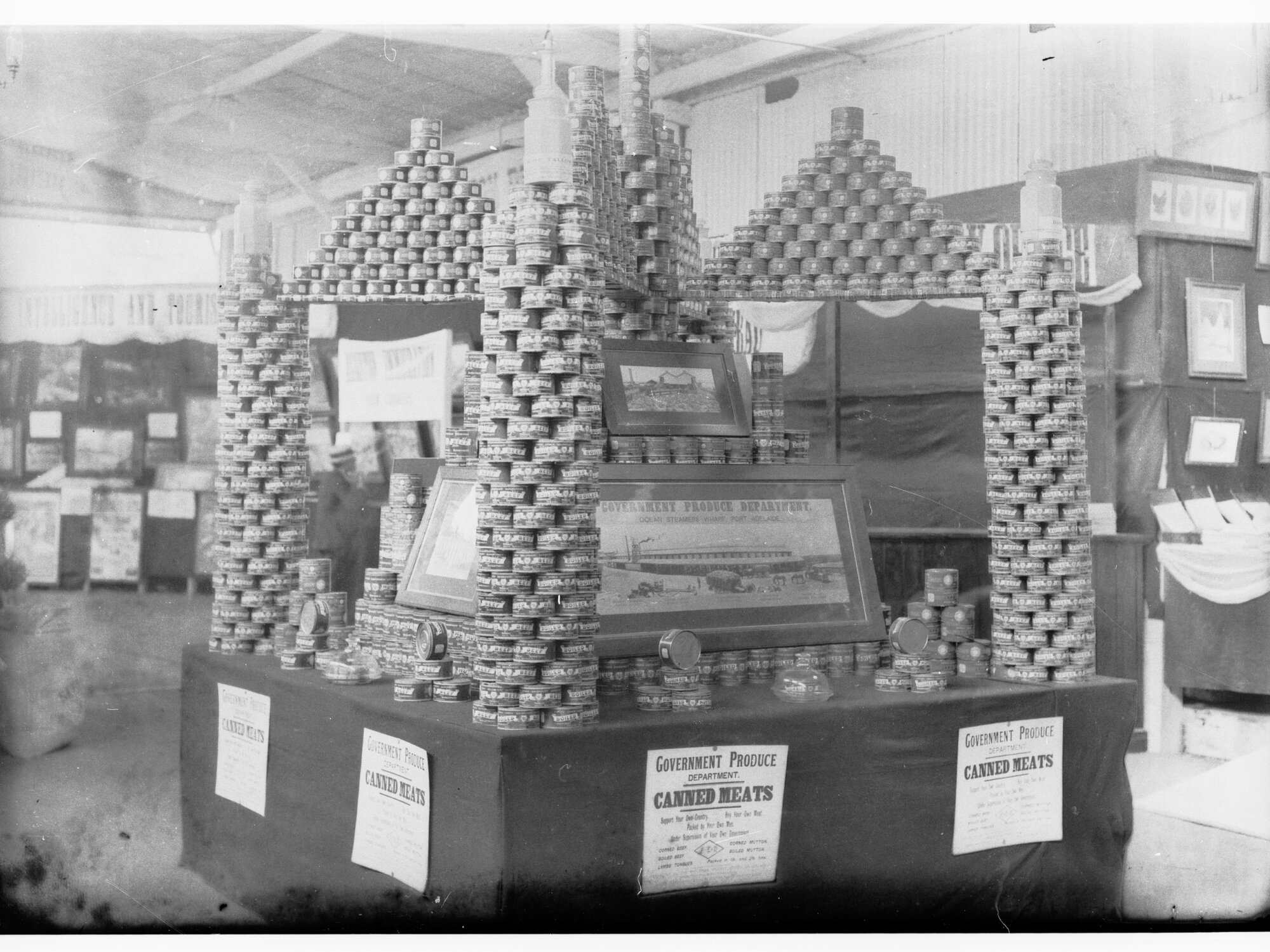 Display of canned meats
