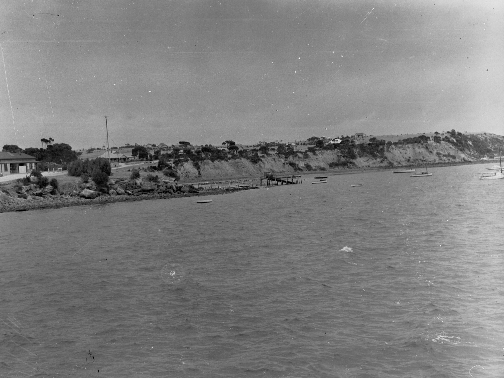 Kingscote, Kangaroo Island, showing small jetty and sailing boats