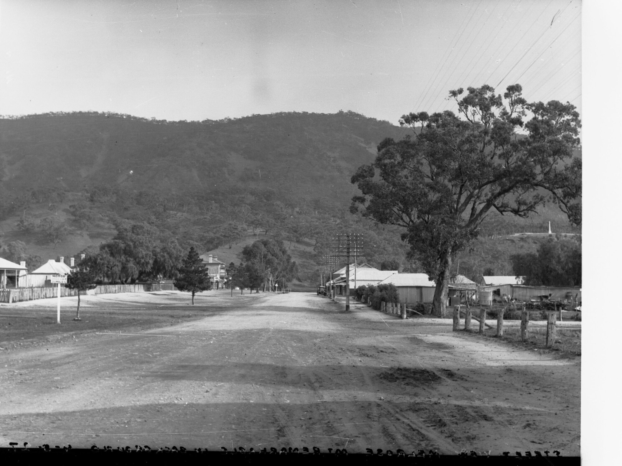 Street in Melrose Mount Remarkable in the Background