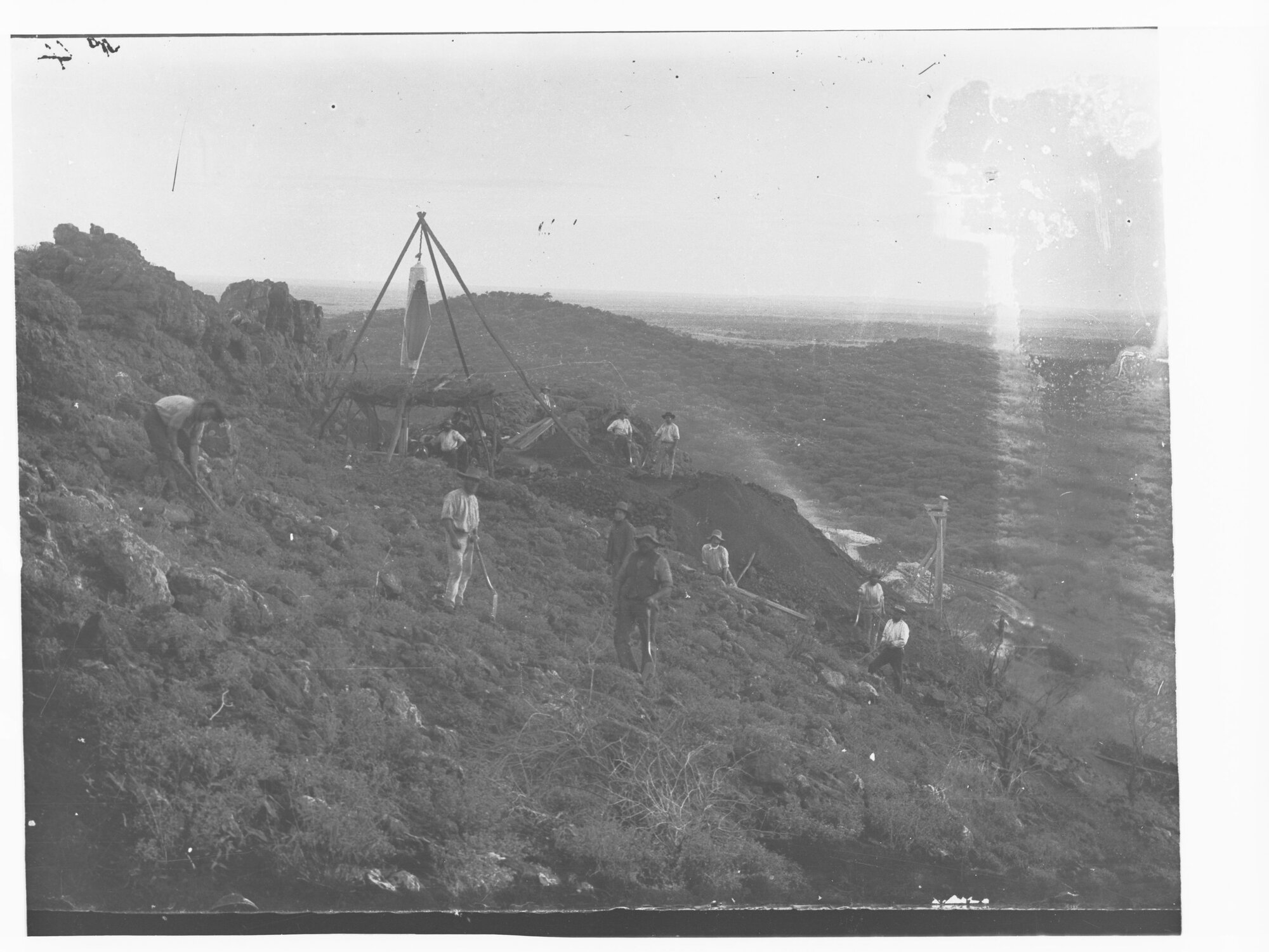 Men working in a mine