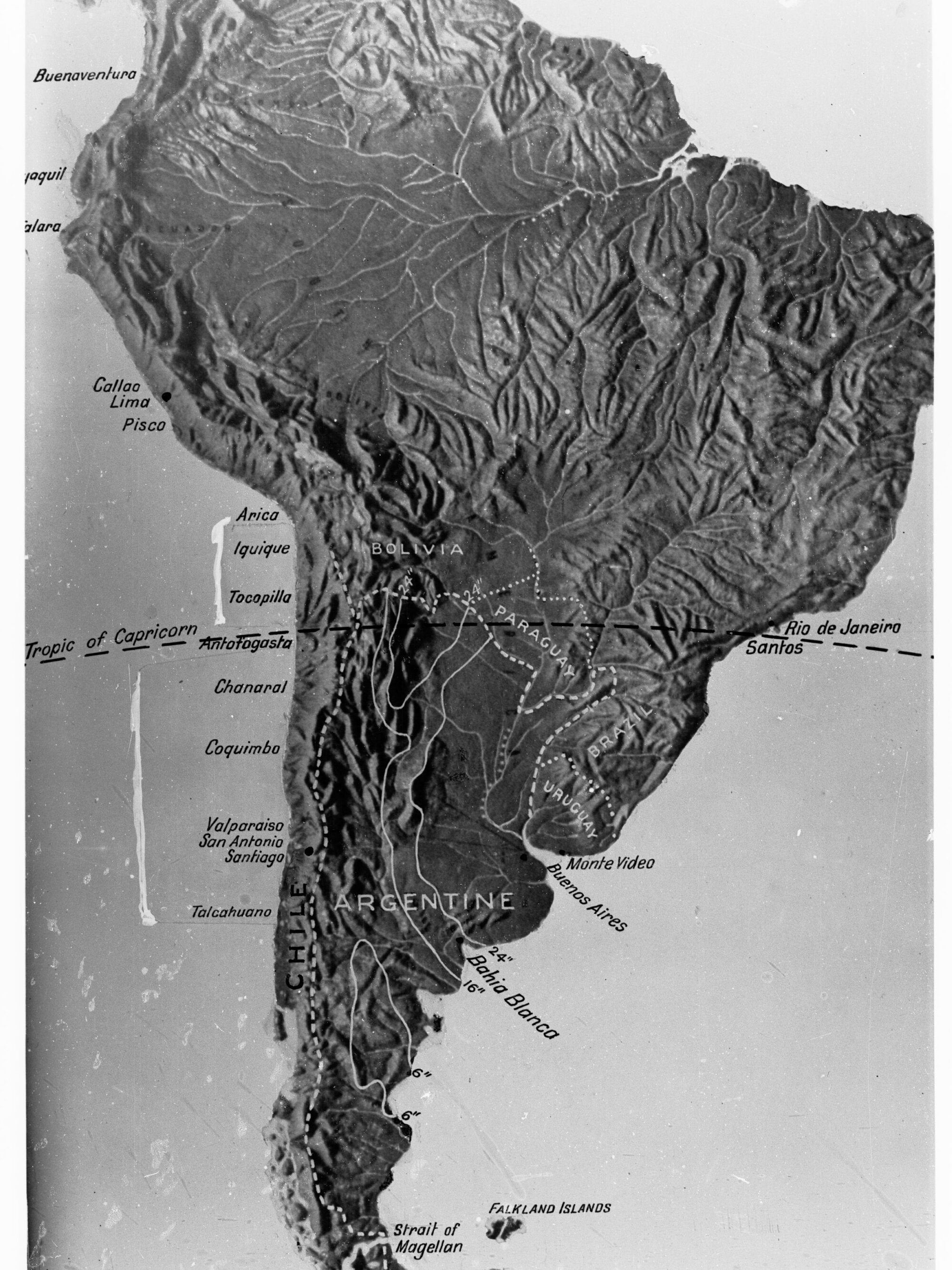 Map of South America