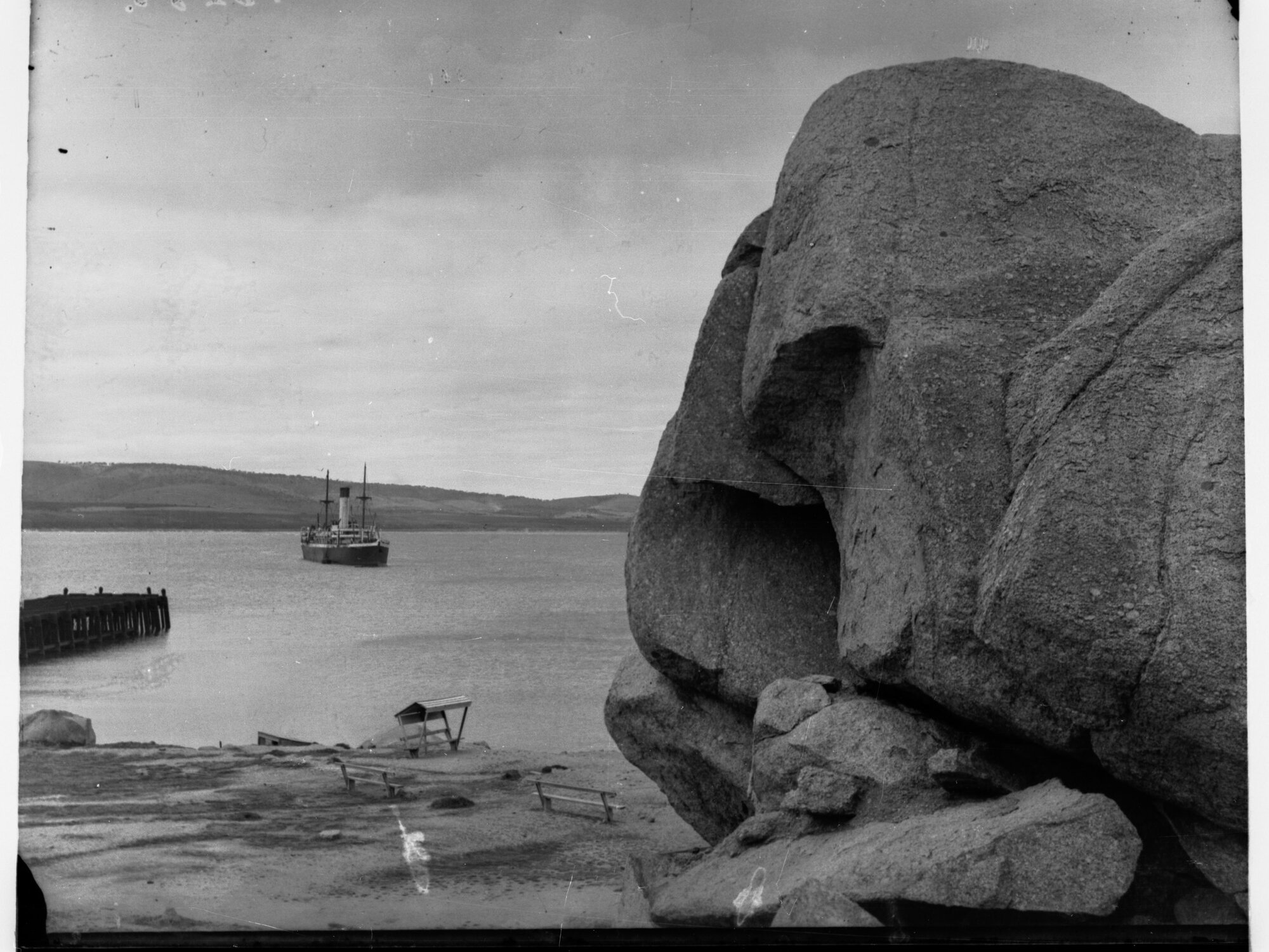 Steamship on the Water at Victor Harbor