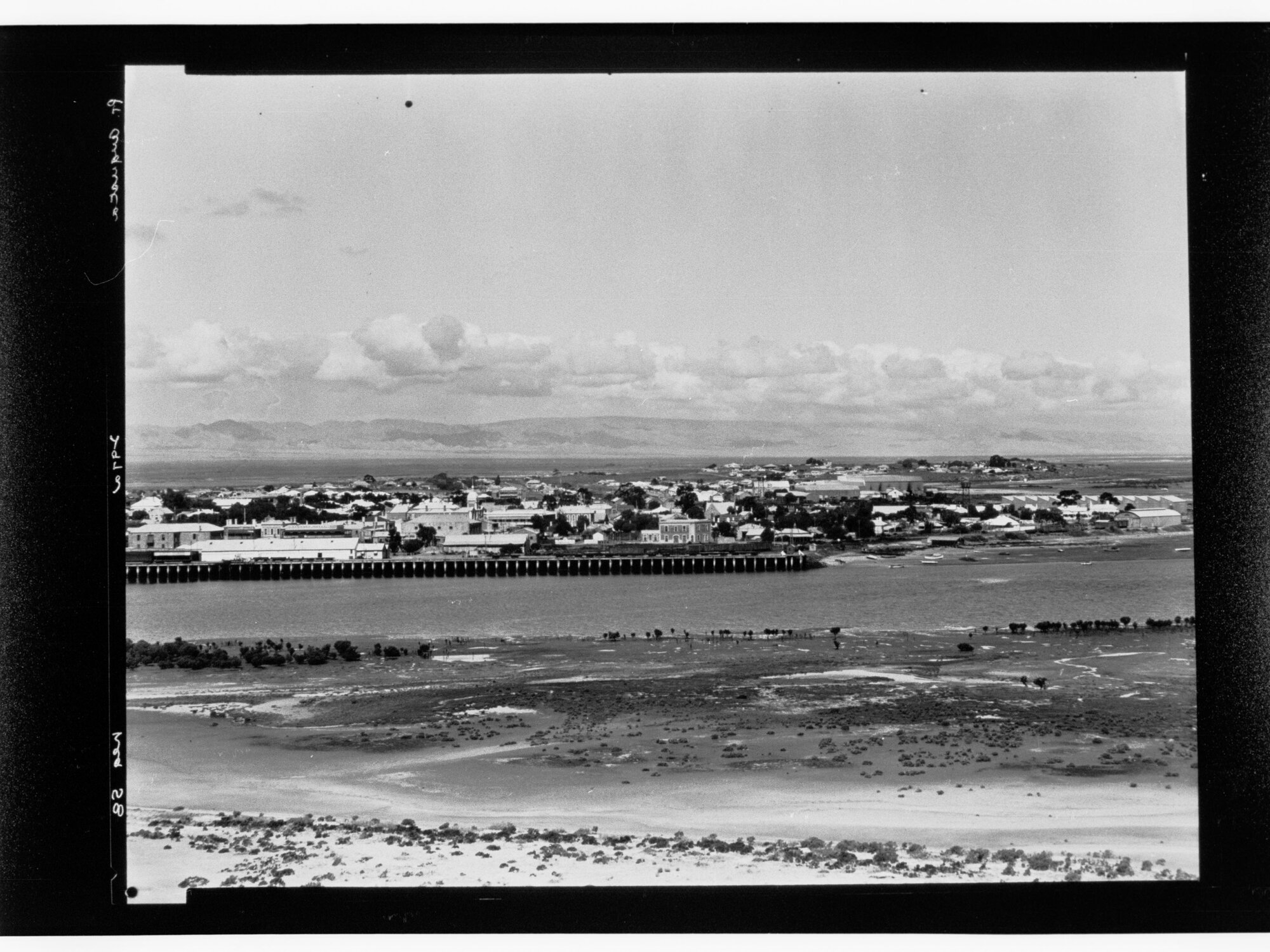 Port Augusta - aerial picture of the town and hills in background