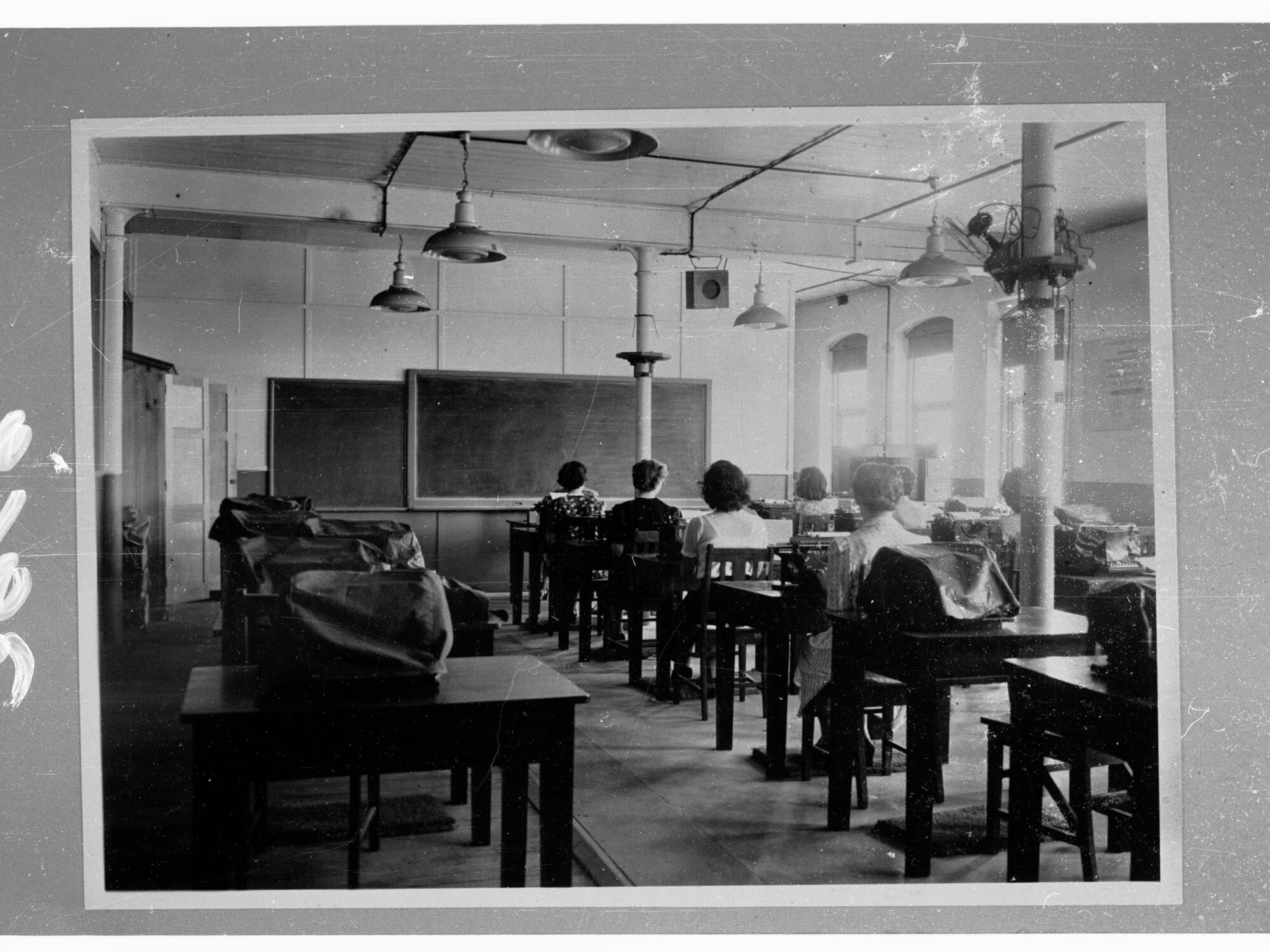 Reconstruction training school - Education Dept. - women in a typing class