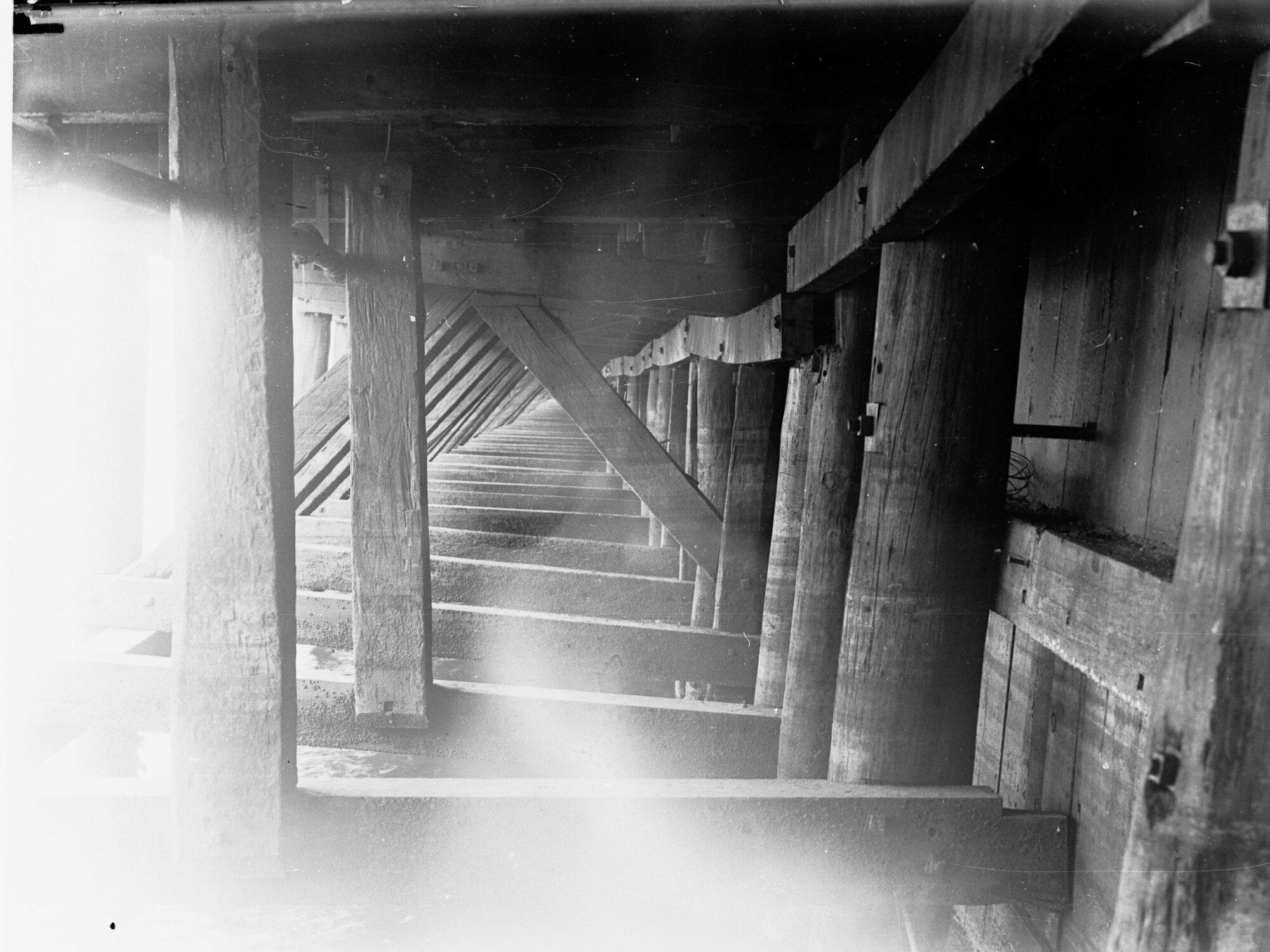 No. 2 Quay at Port Adelaide - view of underside of wharf
