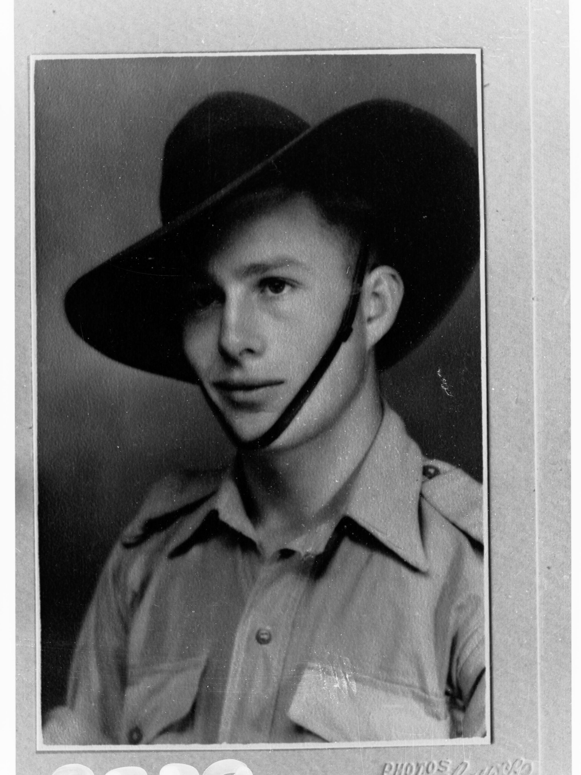 Portrait of man enlisted in Australian Imperial Force - photo copied for Roll of Honour