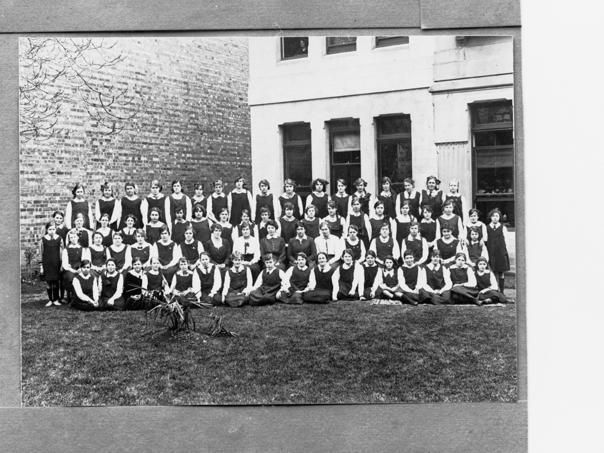 Schoolgirls posing for class photo - unknown South Australian school