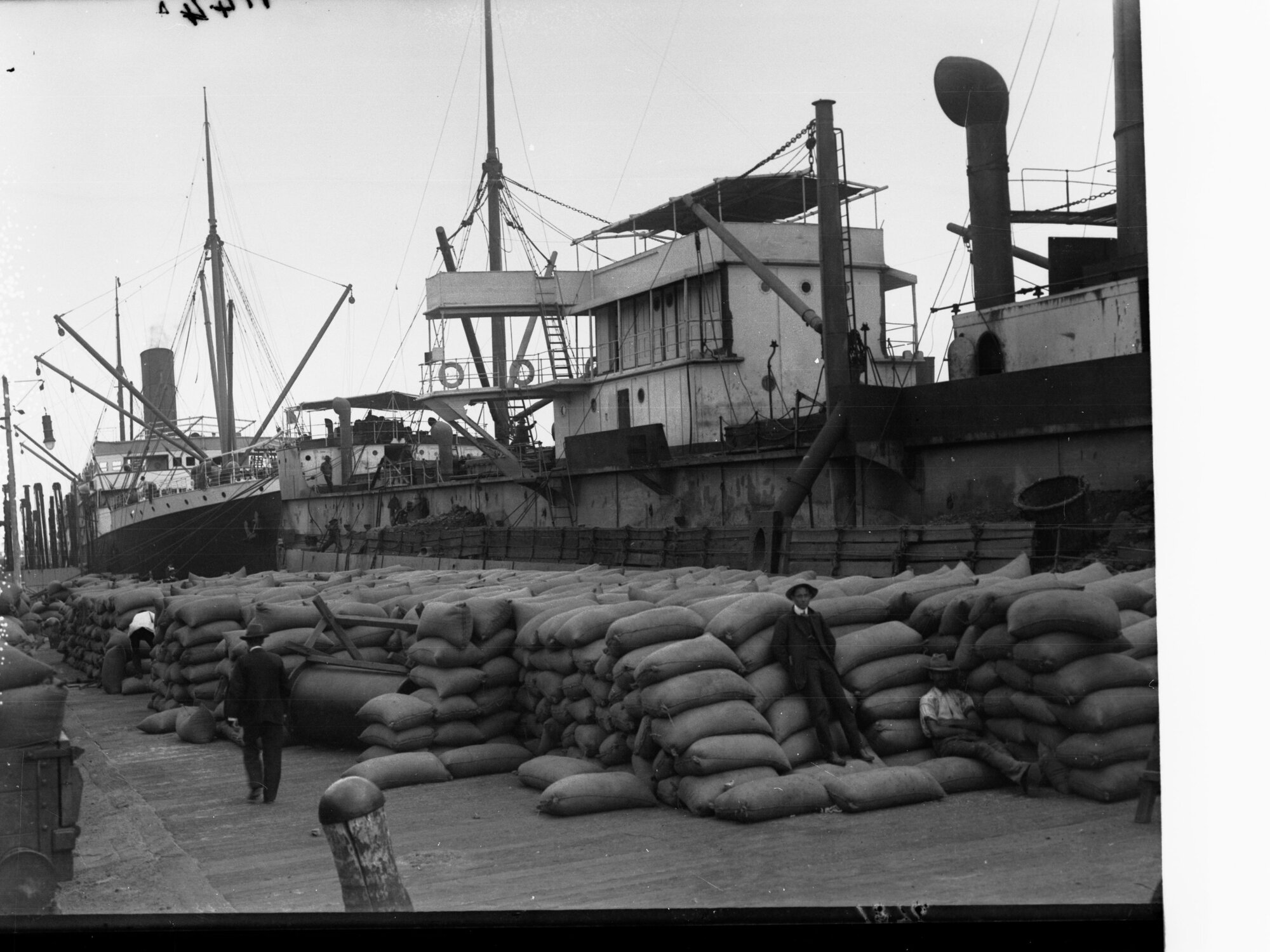 Shipping Wheat Queen's Wharf at Port Adelaide