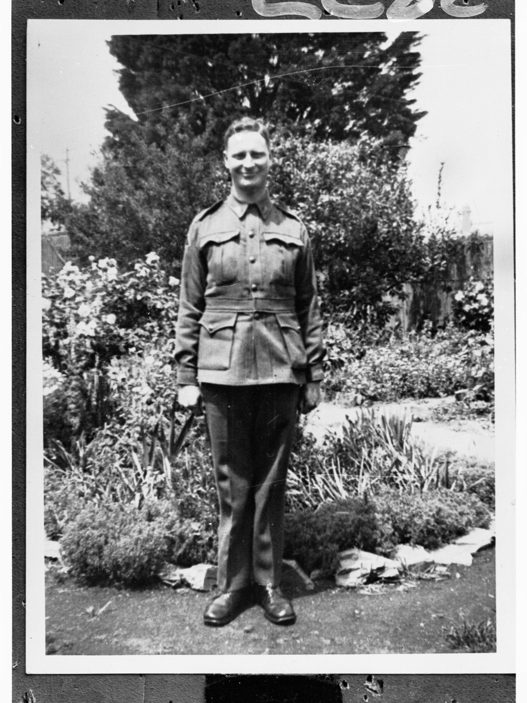 Portrait of man enlisted in Australian Imperial Force - photo copied for Roll of Honour