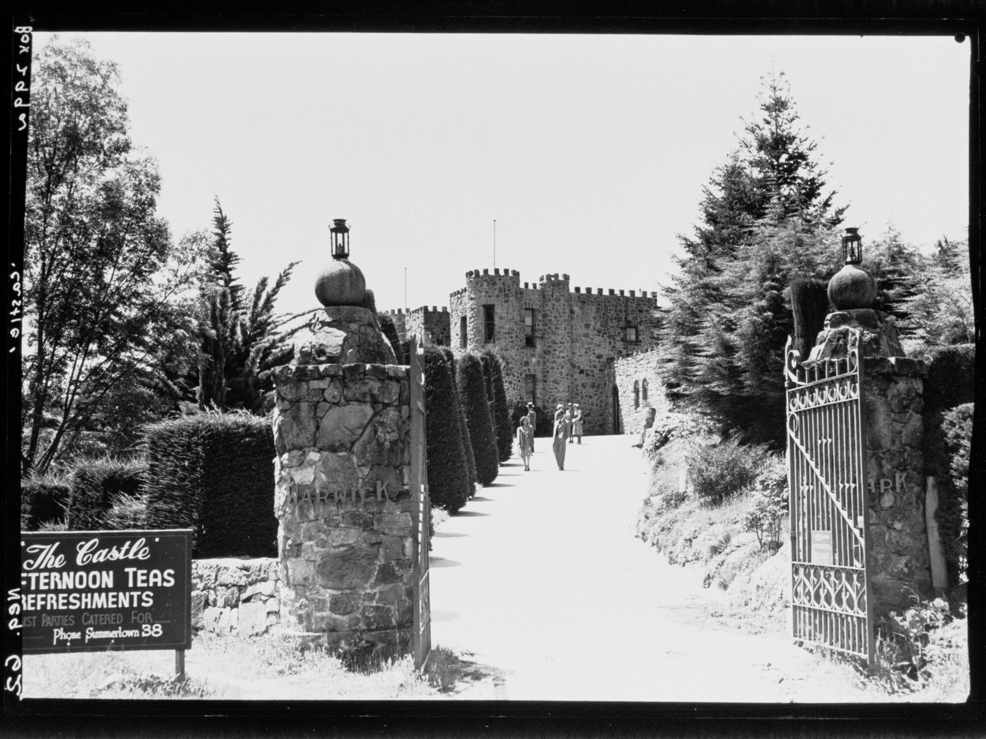Entrance to the tea rooms, 'The Castle', Basket Range