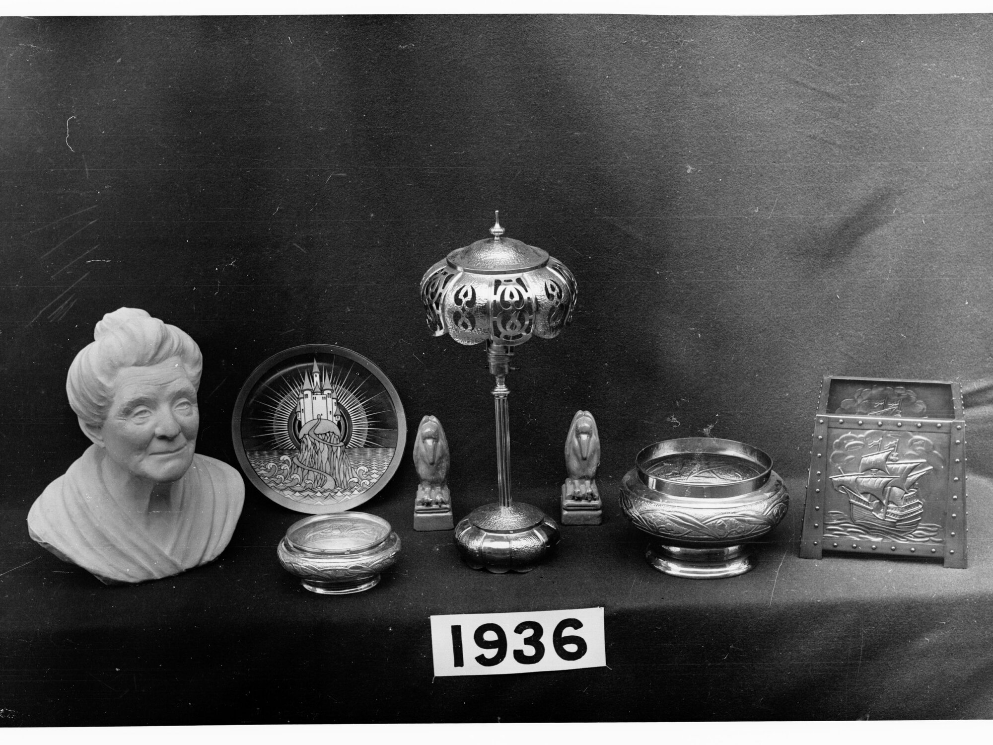 Display of repousse work and sculpting work done by students at School ...