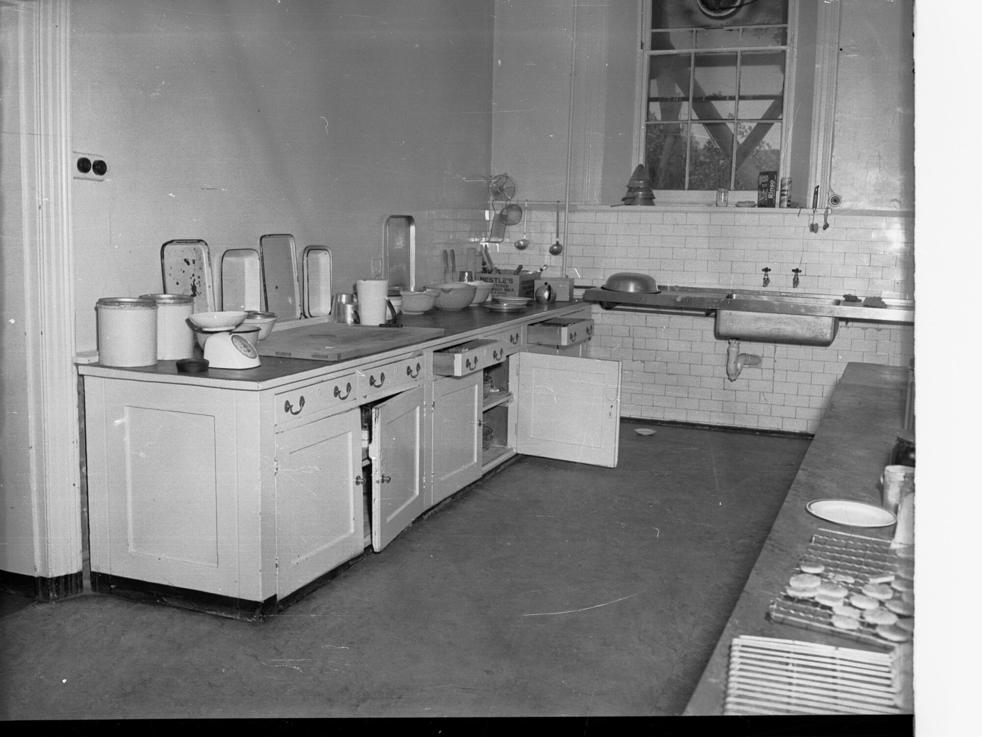 Bench and Cupboards in Government House Kitchen