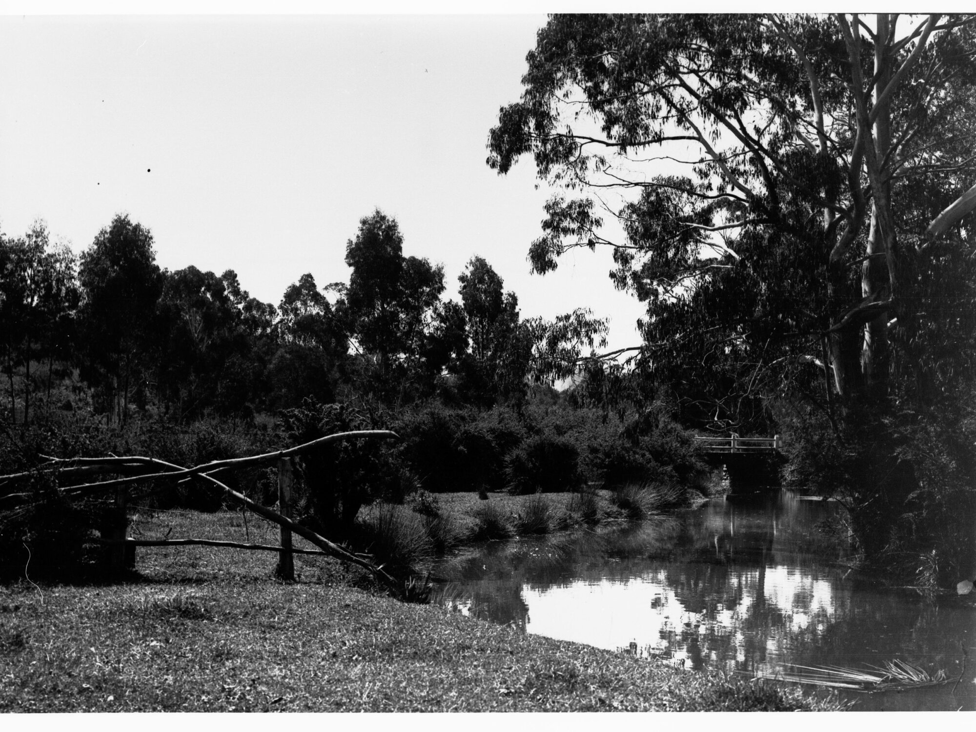 View at Bridgewater showing a river and small bridge